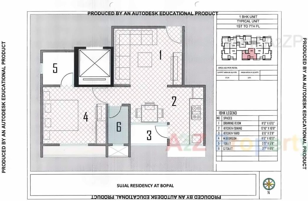 Layout of real estate project Sujal Residency located at Bopal, Ahmedabad, Gujarat