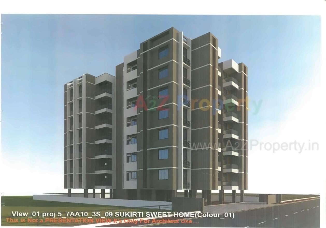 3D Elevation of real estate project Sukirti Sweet Homes located at Bopal, Ahmedabad, Gujarat