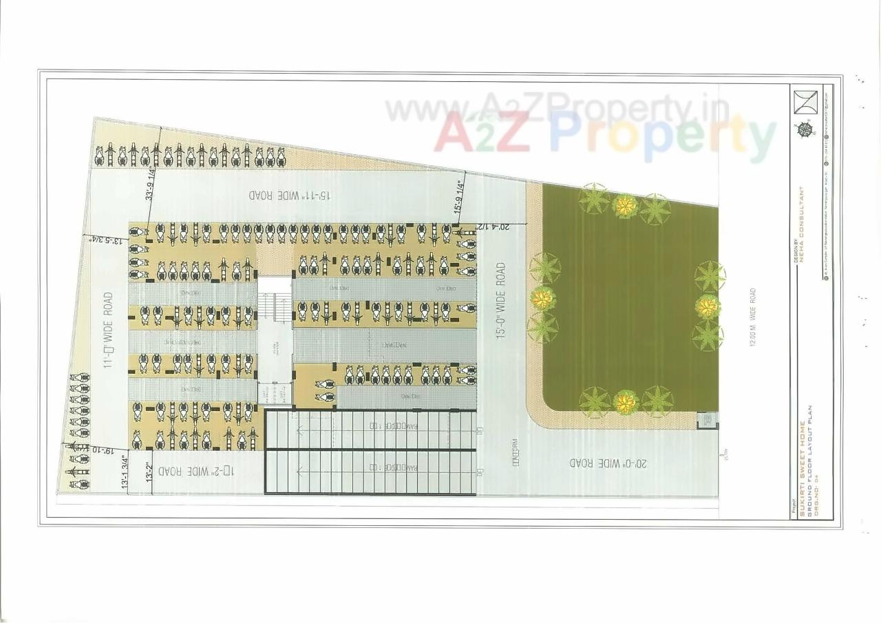 Layout of real estate project Sukirti Sweet Homes located at Bopal, Ahmedabad, Gujarat