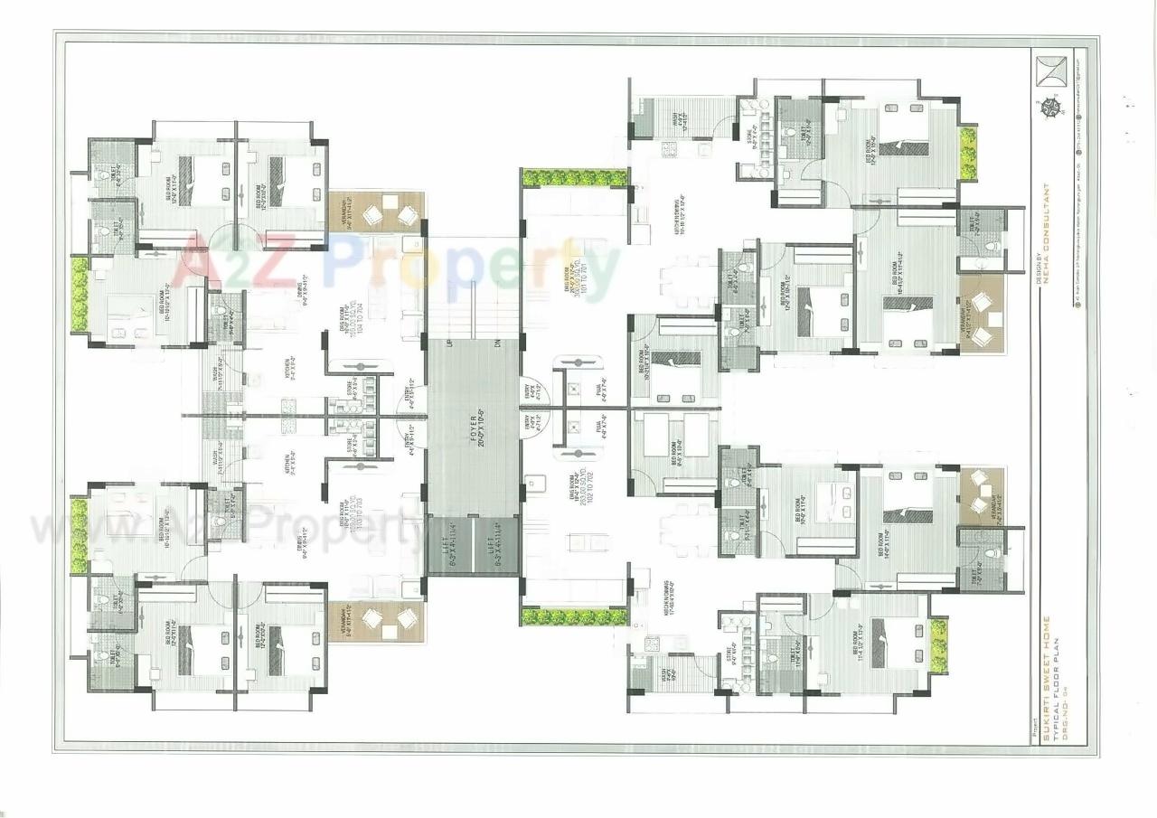 Layout of real estate project Sukirti Sweet Homes located at Bopal, Ahmedabad, Gujarat
