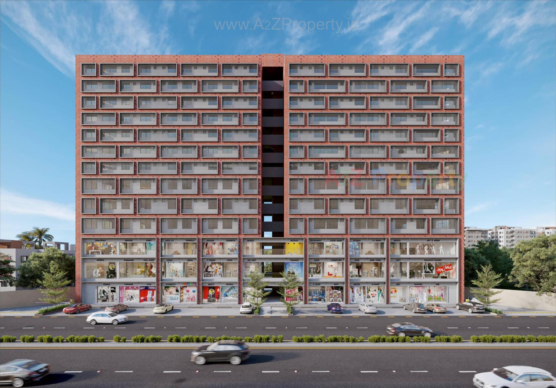 3D Elevation of real estate project Sukrut Business Park Ii located at Okaf, Ahmedabad, Gujarat