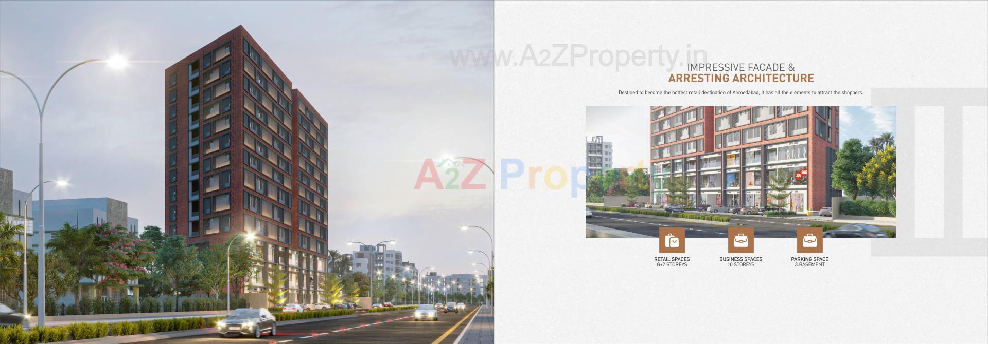 3D Elevation of real estate project Sukrut Business Park Ii located at Okaf, Ahmedabad, Gujarat