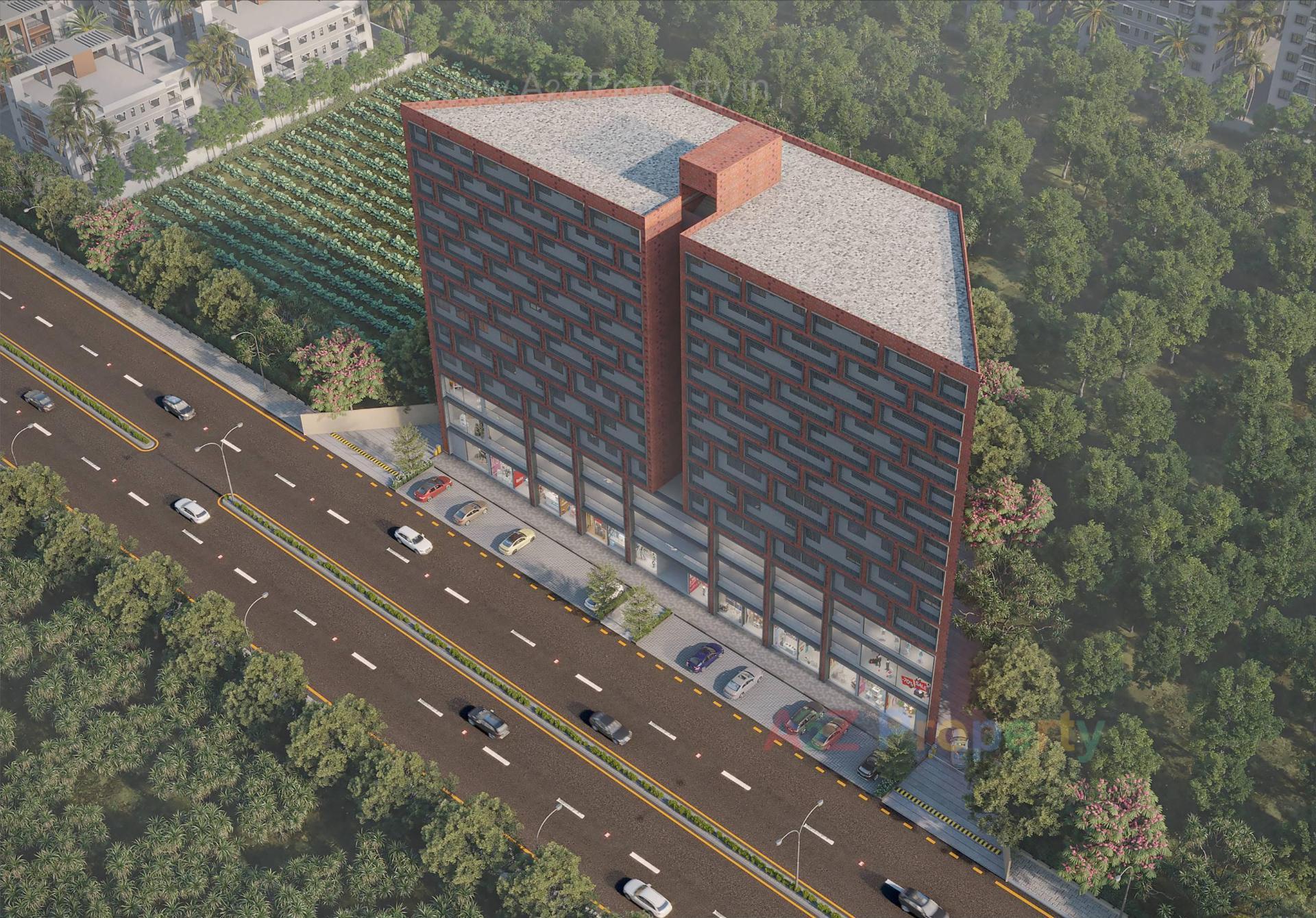 3D Elevation of real estate project Sukrut Business Park Ii located at Okaf, Ahmedabad, Gujarat