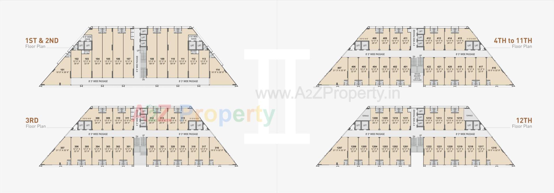 Layout of real estate project Sukrut Business Park Ii located at Okaf, Ahmedabad, Gujarat