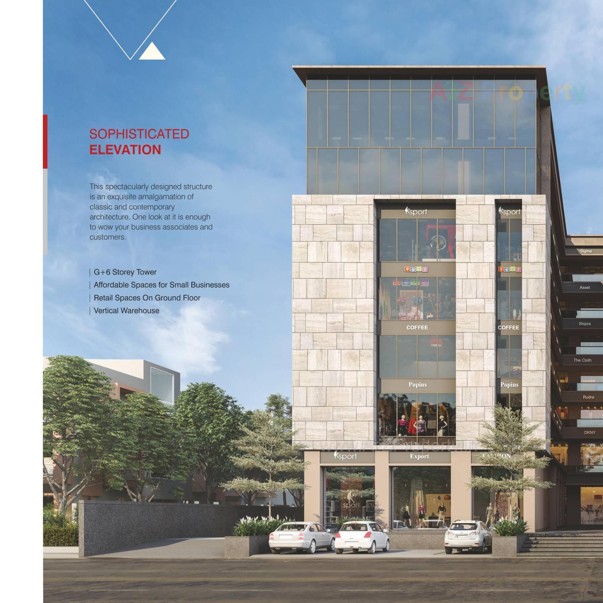 3D Elevation of real estate project Sukrut Business Park located at Sanand, Ahmedabad, Gujarat