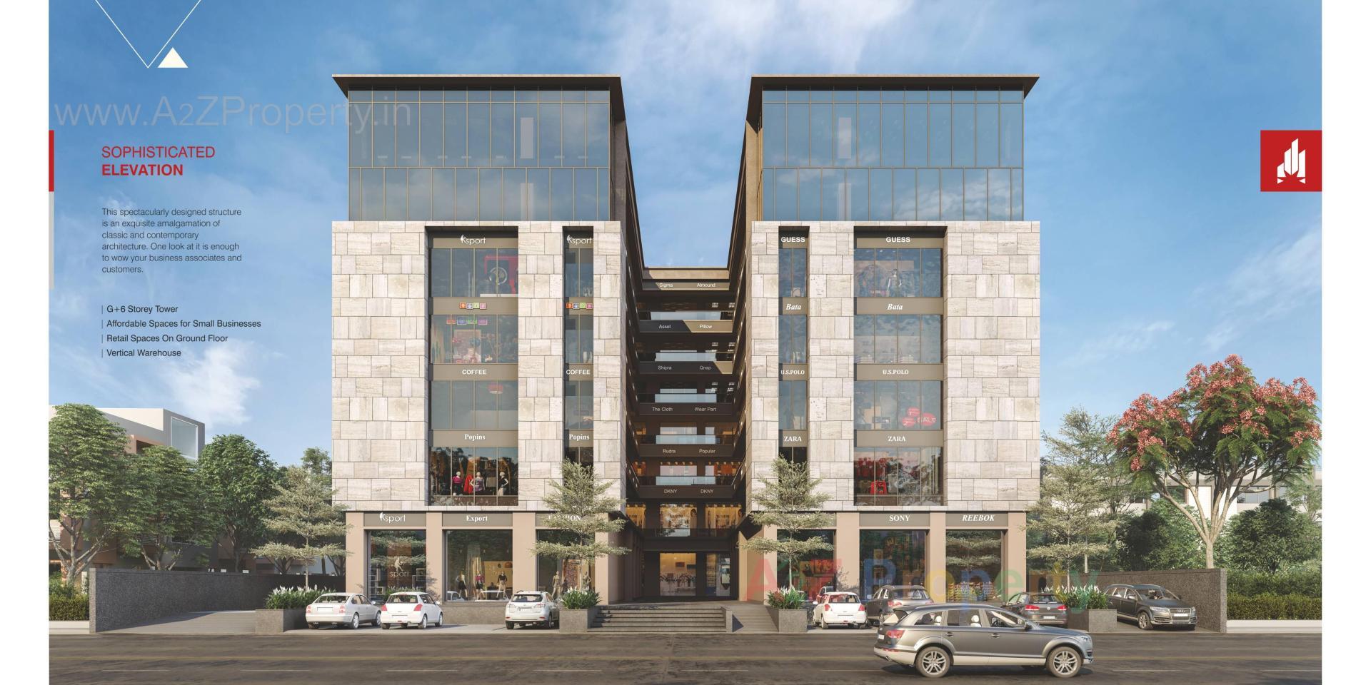 3D Elevation of real estate project Sukrut Business Park located at Sanand, Ahmedabad, Gujarat