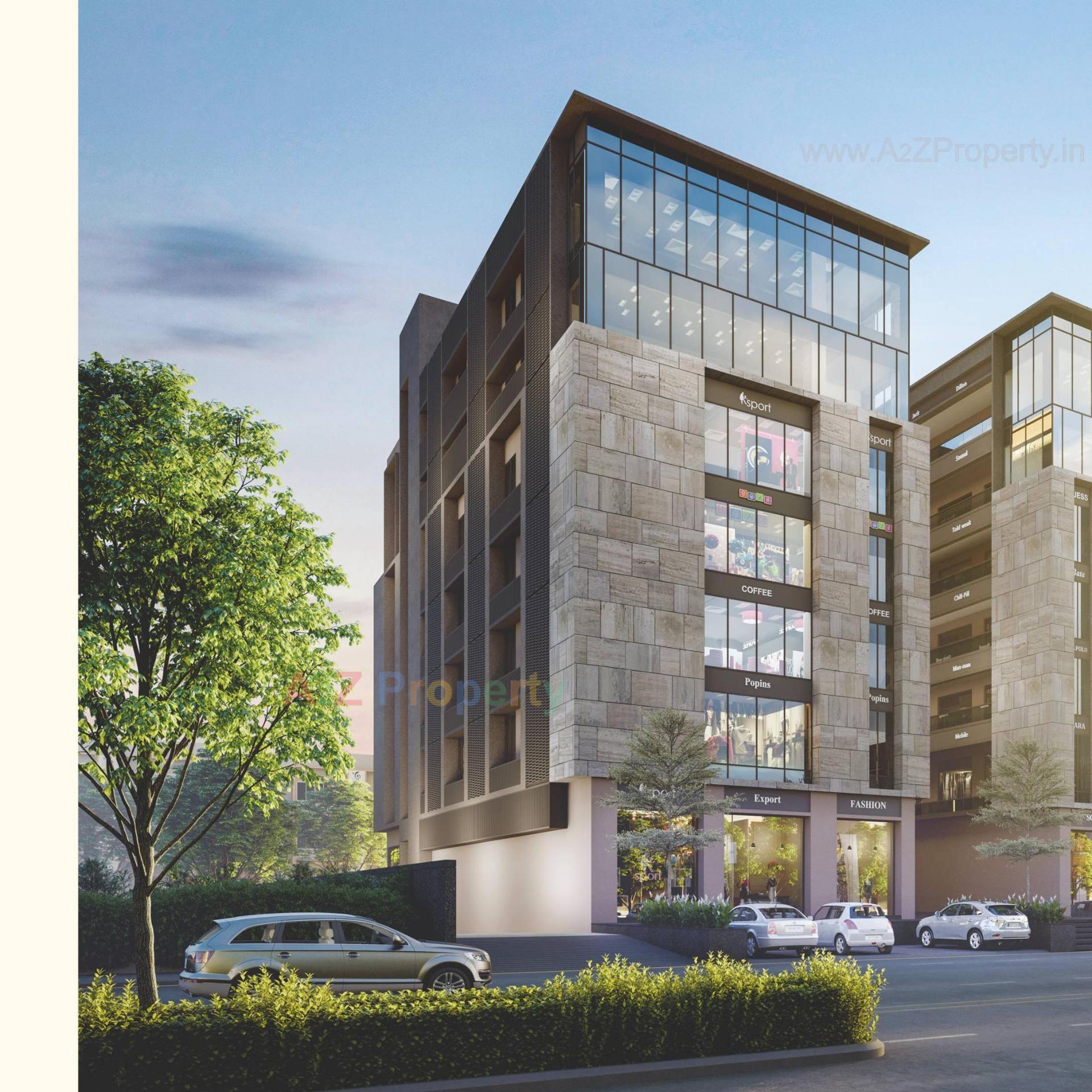 3D Elevation of real estate project Sukrut Business Park located at Sanand, Ahmedabad, Gujarat