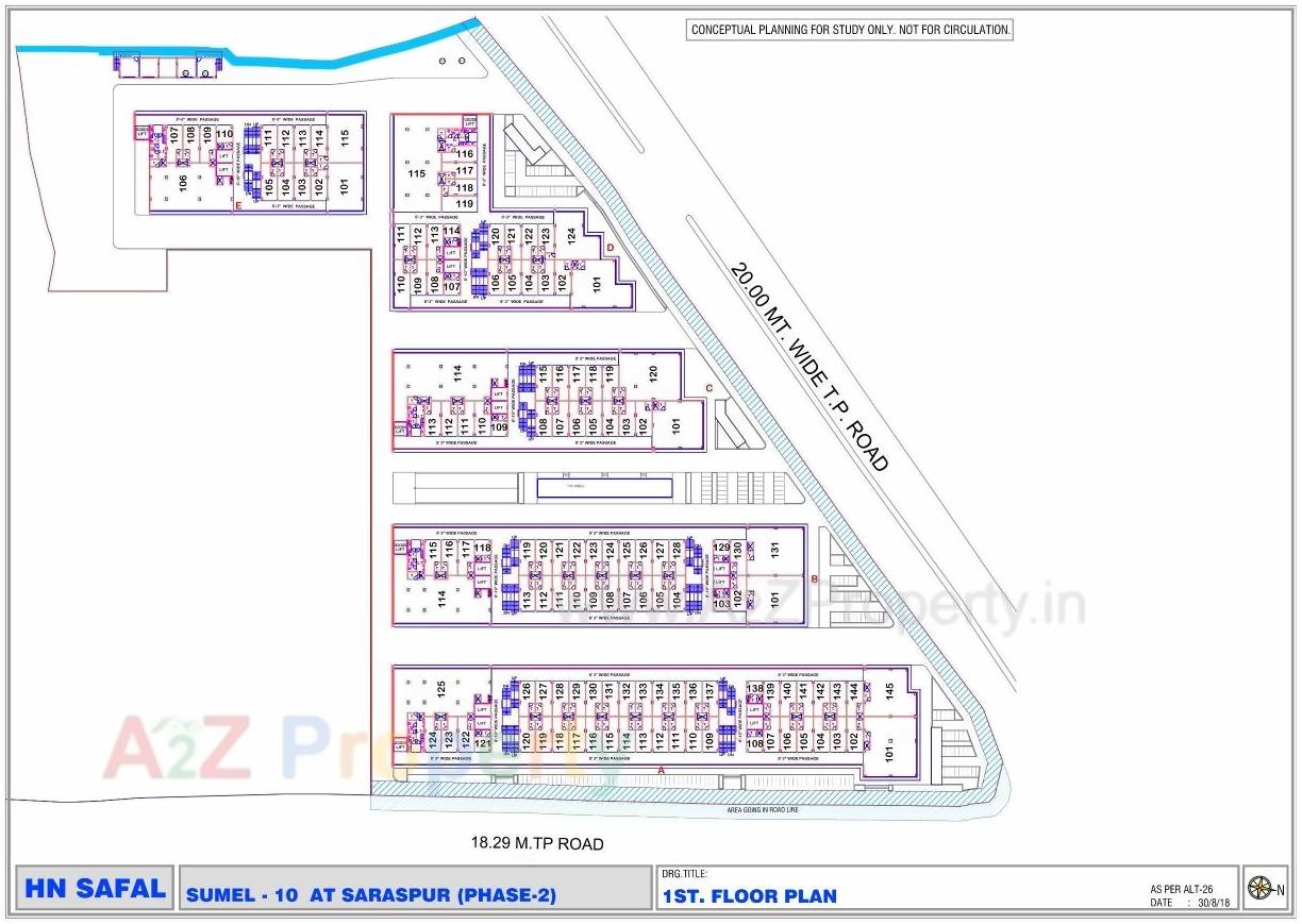 Layout of real estate project Sumel 10 (i) located at Shaher-kotda, Ahmedabad, Gujarat
