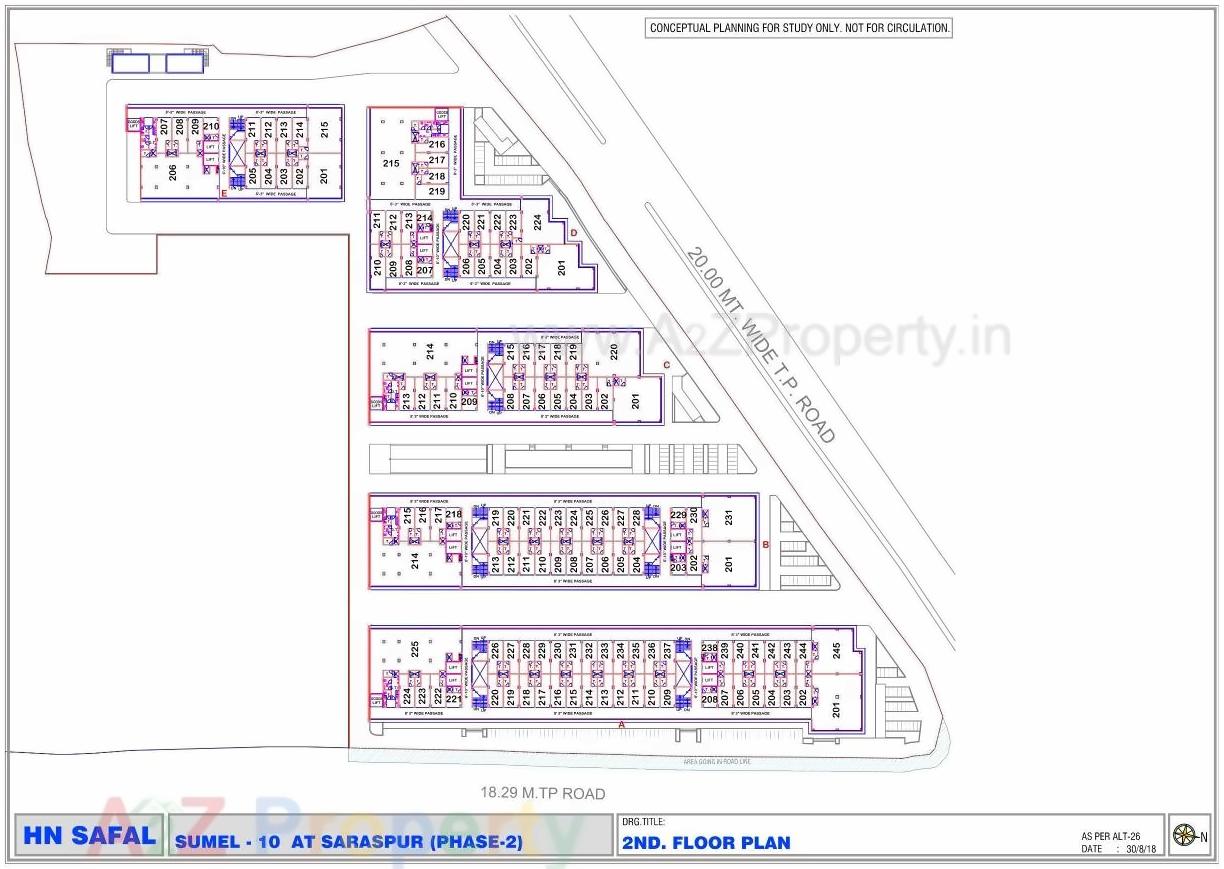 Layout of real estate project Sumel 10 (i) located at Shaher-kotda, Ahmedabad, Gujarat