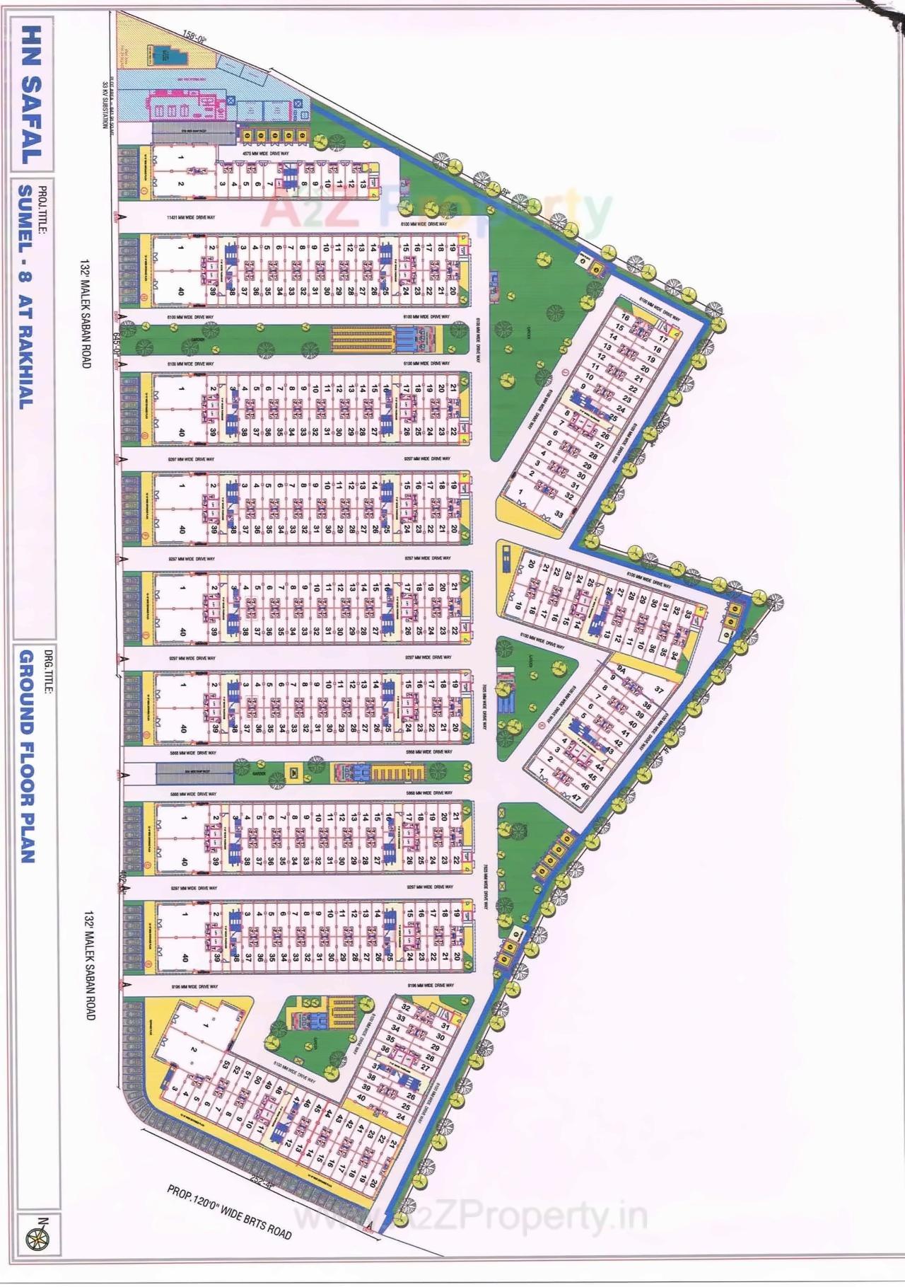 Layout of real estate project Sumel located at City, Ahmedabad, Gujarat