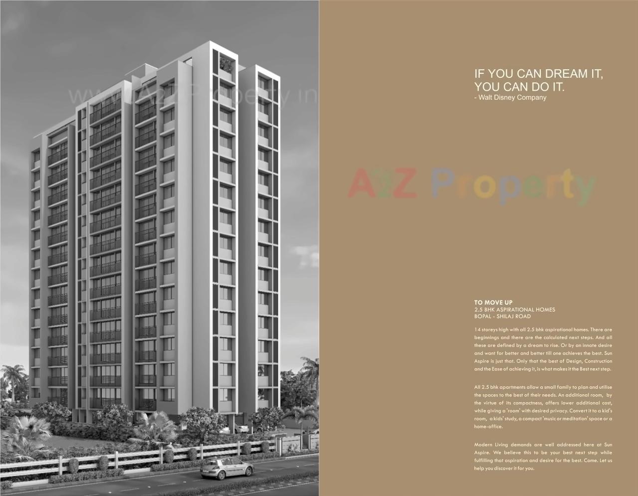 3D Elevation of real estate project Sun Aspire located at City, Ahmedabad, Gujarat