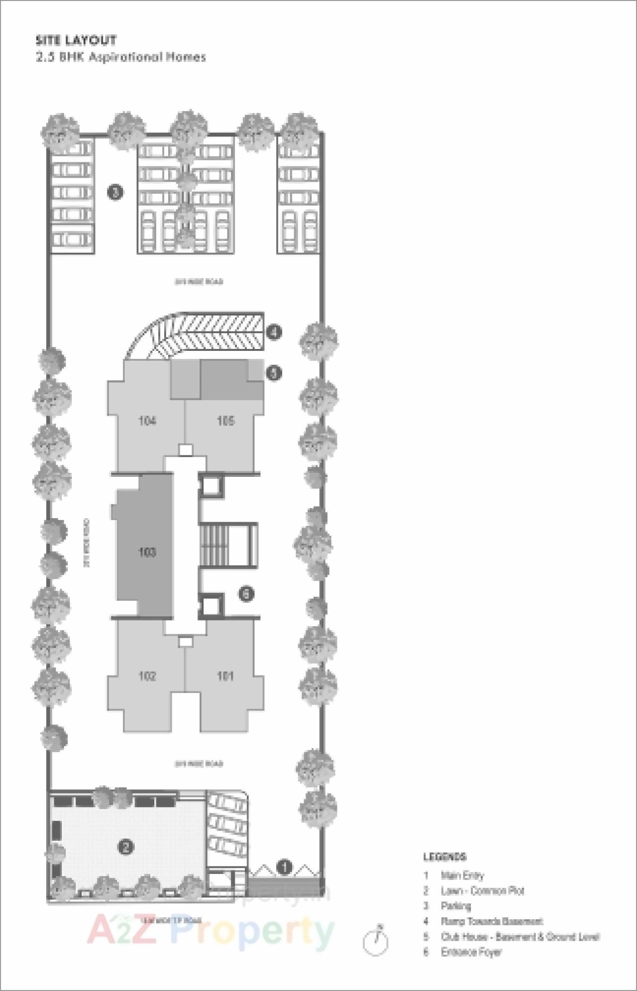 Layout of real estate project Sun Aspire located at City, Ahmedabad, Gujarat