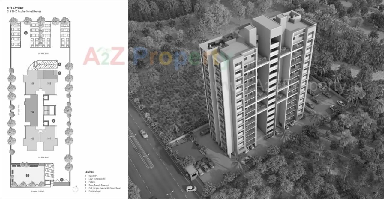 Layout of real estate project Sun Aspire located at City, Ahmedabad, Gujarat