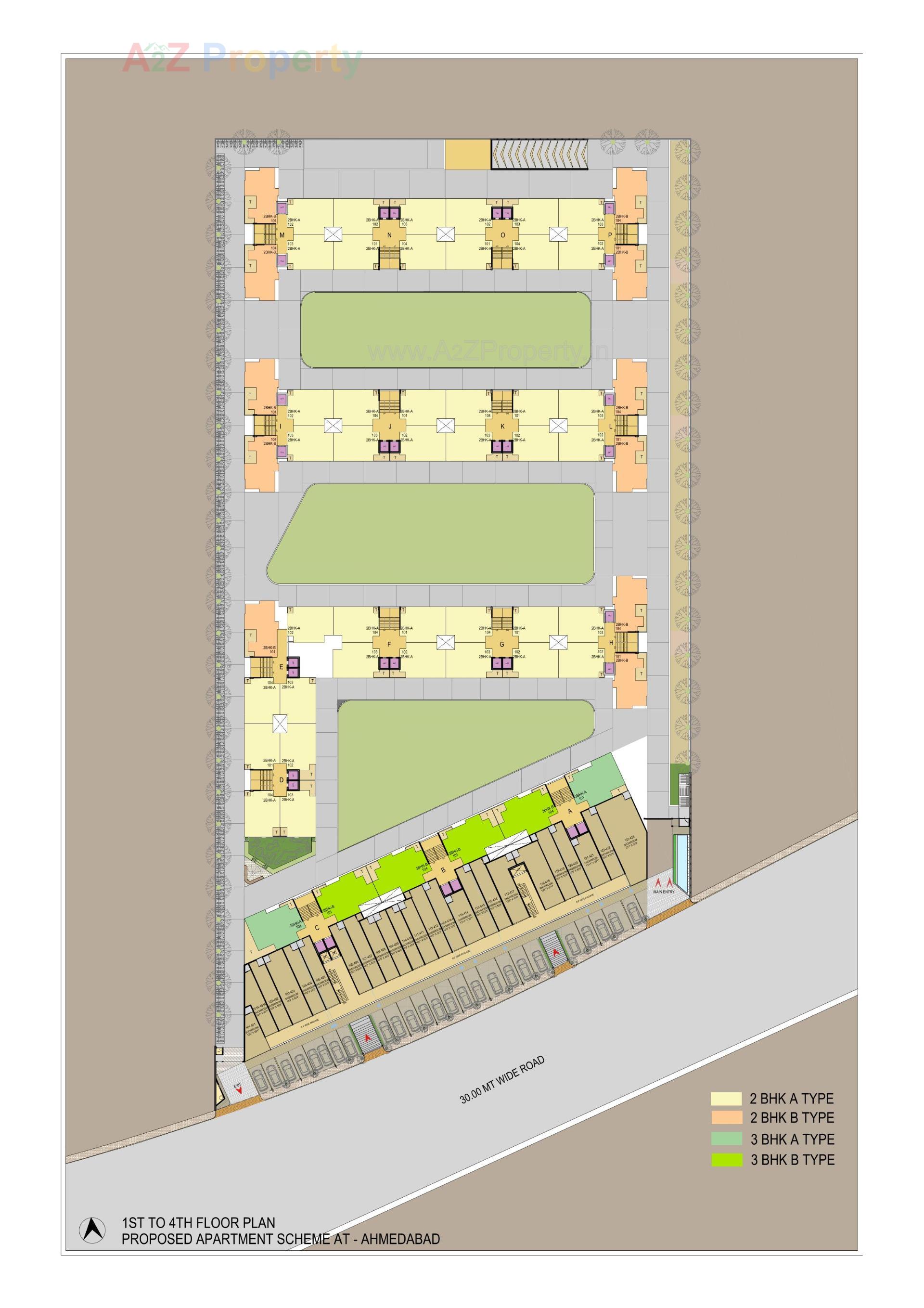 Layout of real estate project Sun Atmosphere located at Shela, Ahmedabad, Gujarat