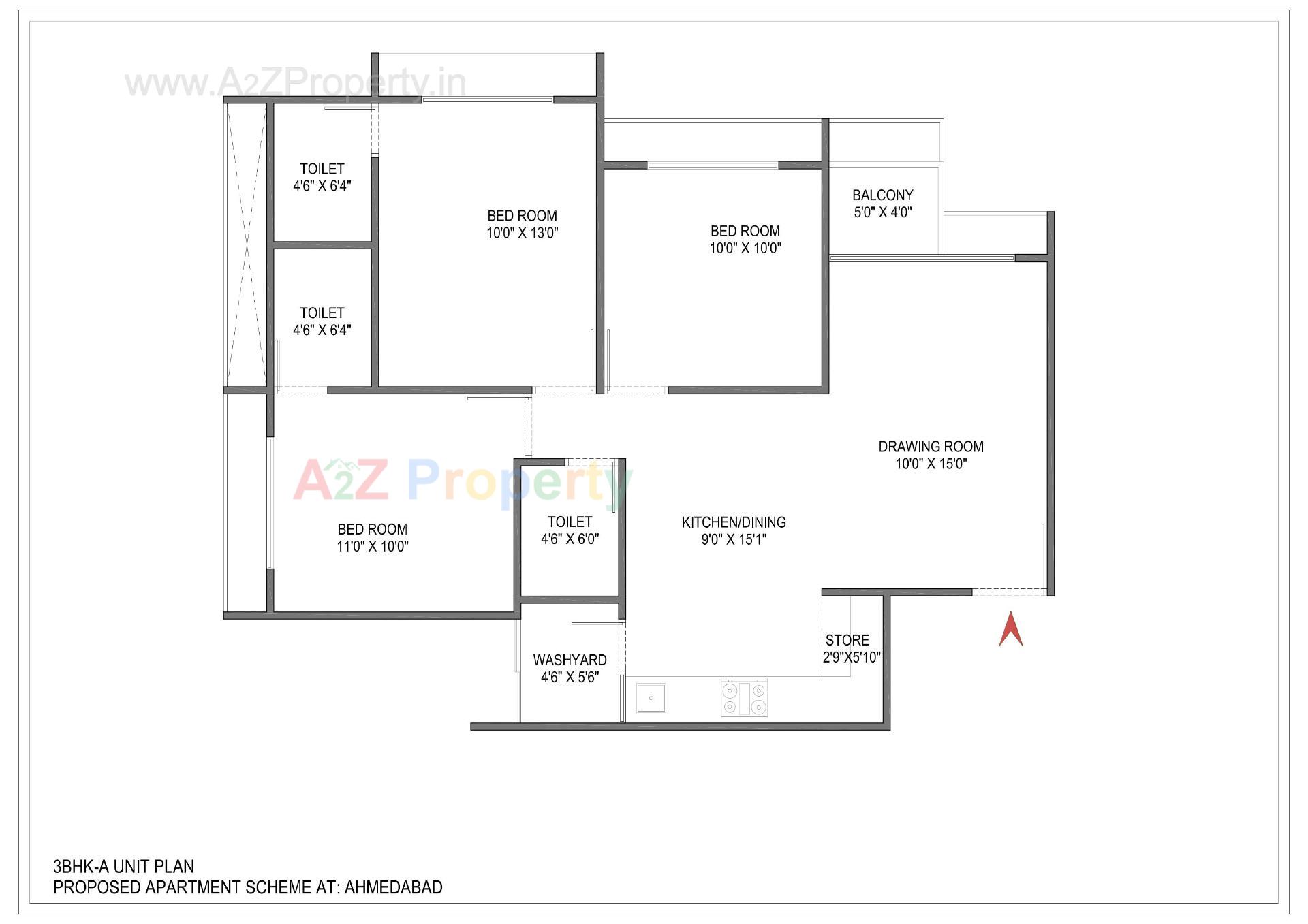 Layout of real estate project Sun Atmosphere located at Shela, Ahmedabad, Gujarat