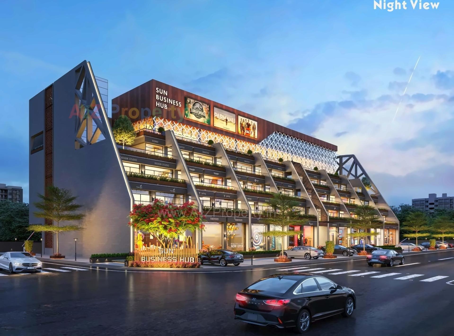 3D Elevation of real estate project Sun Business Hub located at Ahmedabad, Ahmedabad, Gujarat