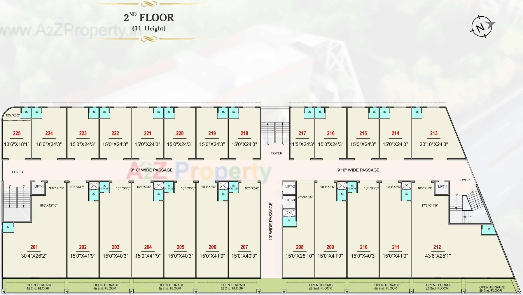 Layout of real estate project Sun Business Hub located at Ahmedabad, Ahmedabad, Gujarat