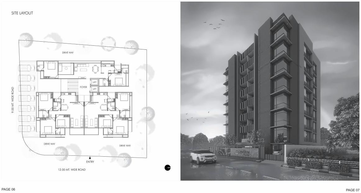 Layout of real estate project Sun Centrum located at City, Ahmedabad, Gujarat