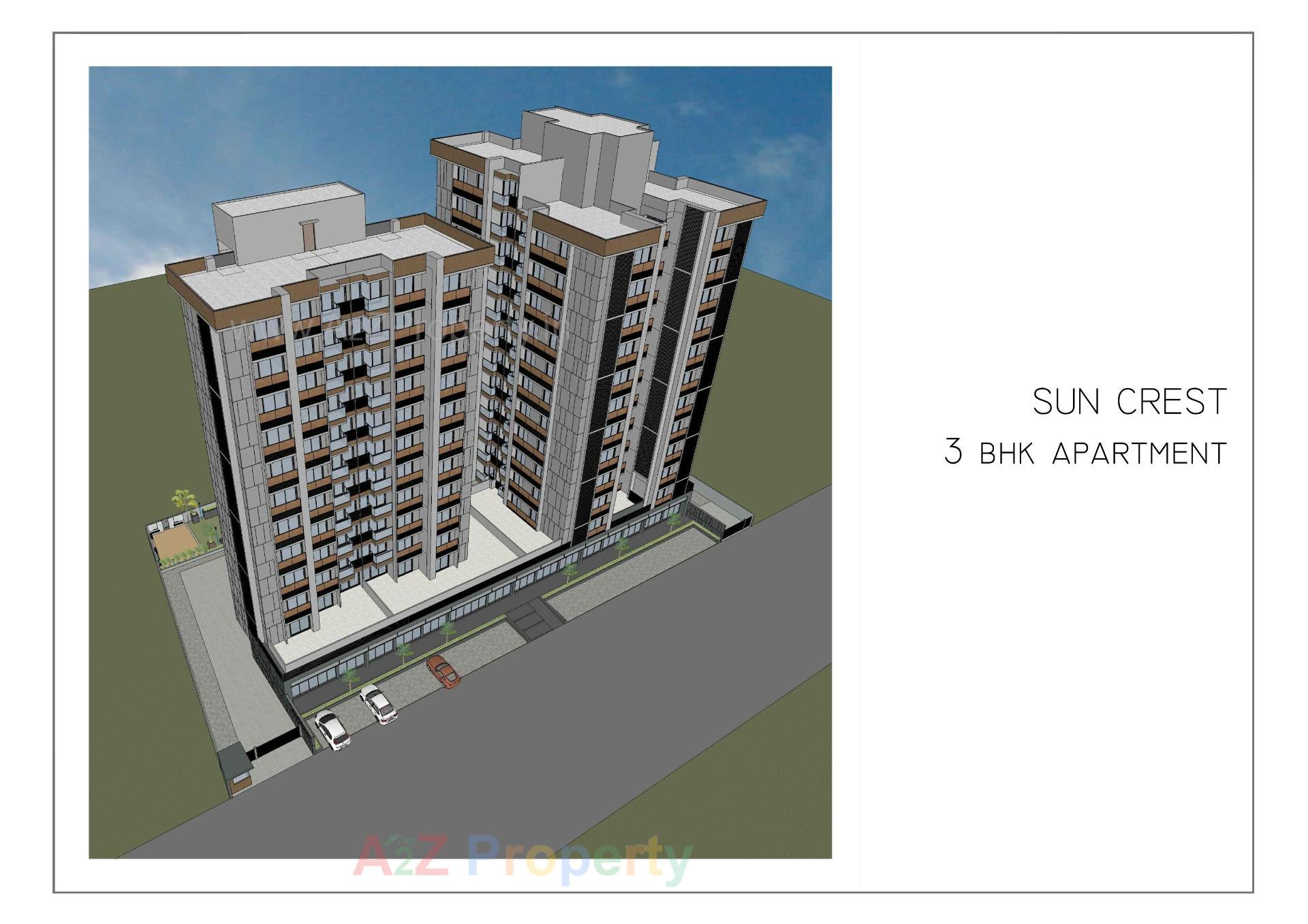 3D Elevation of real estate project Sun Crest located at Bhadaj, Ahmedabad, Gujarat