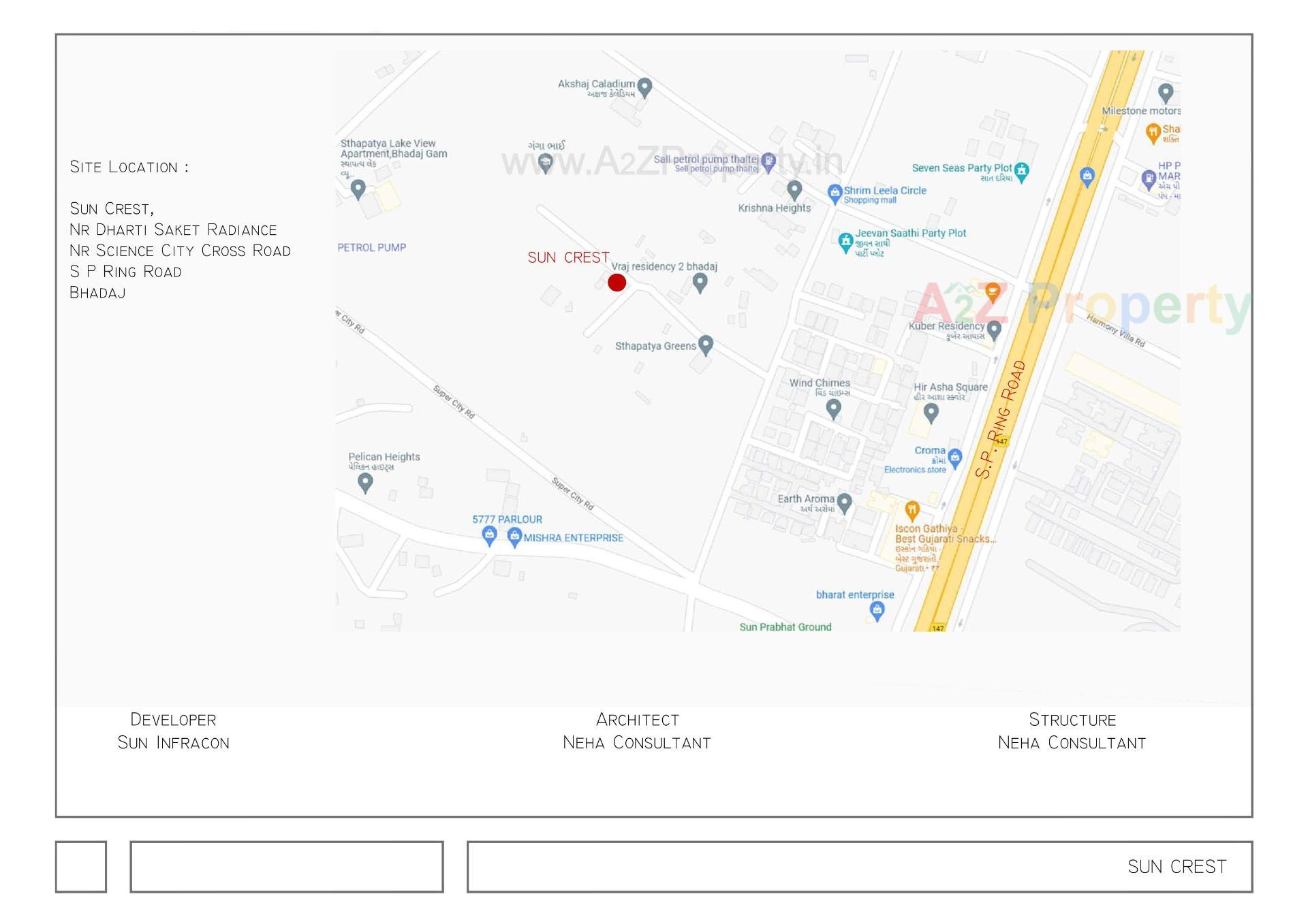 of real estate project Sun Crest located at Bhadaj, Ahmedabad, Gujarat