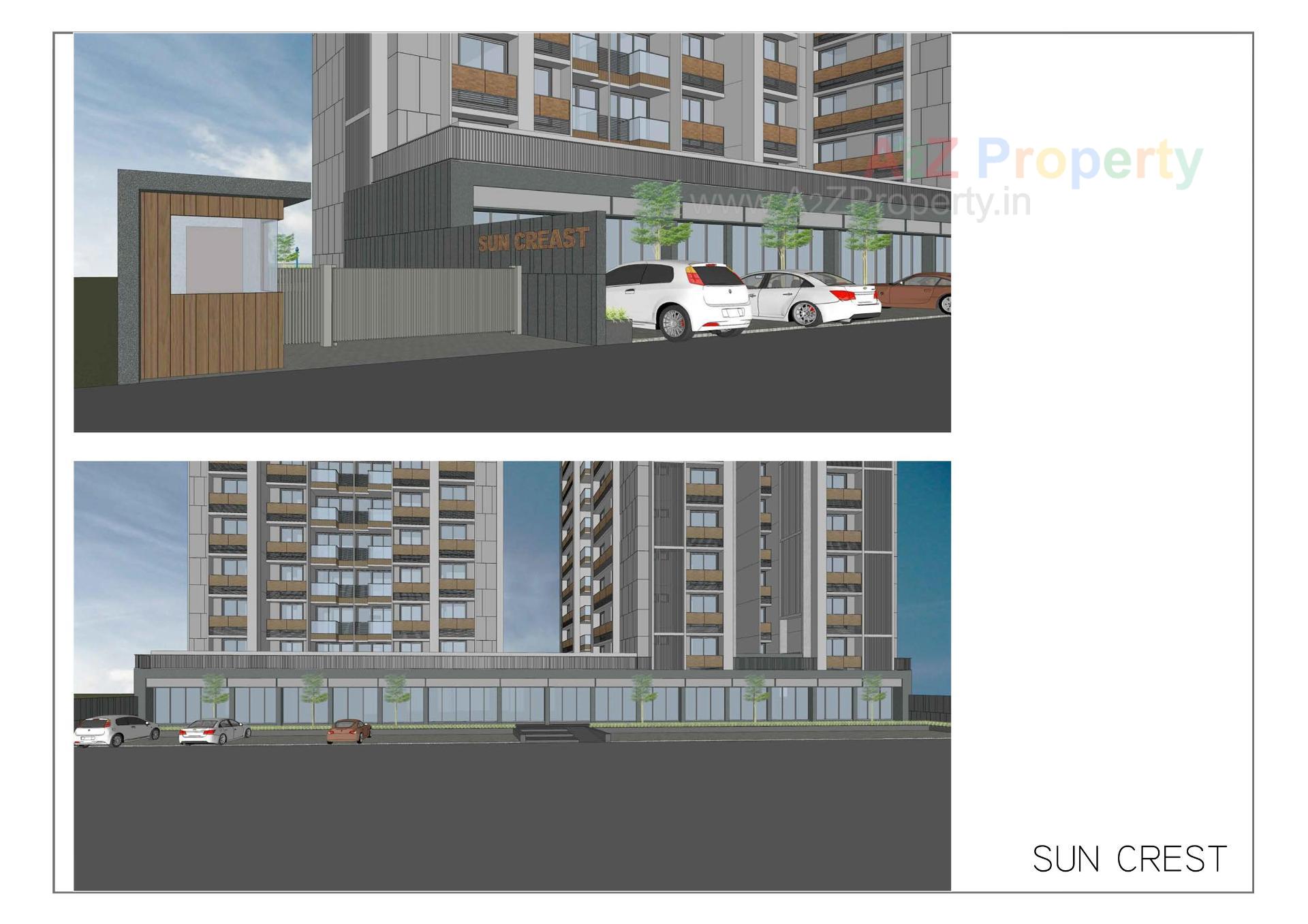 3D Elevation of real estate project Sun Crest located at Bhadaj, Ahmedabad, Gujarat