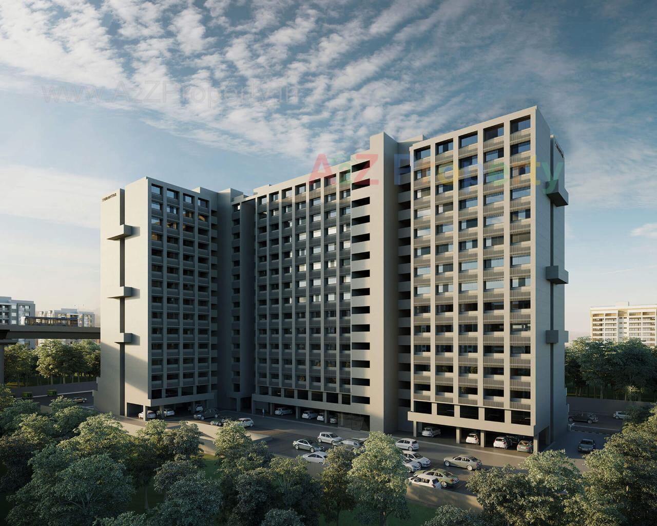 3D Elevation of real estate project Sun Gravitas located at Vejalpur, Ahmedabad, Gujarat