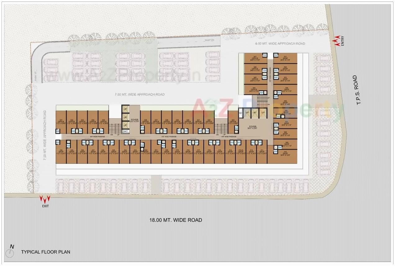 Layout of real estate project Sun Gravitas located at Vejalpur, Ahmedabad, Gujarat