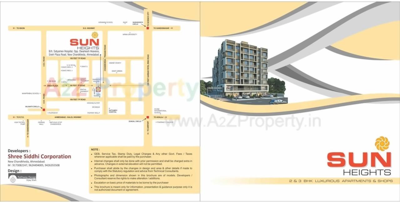  of real estate project Sun Heights located at Chandkheda, Ahmedabad, Gujarat