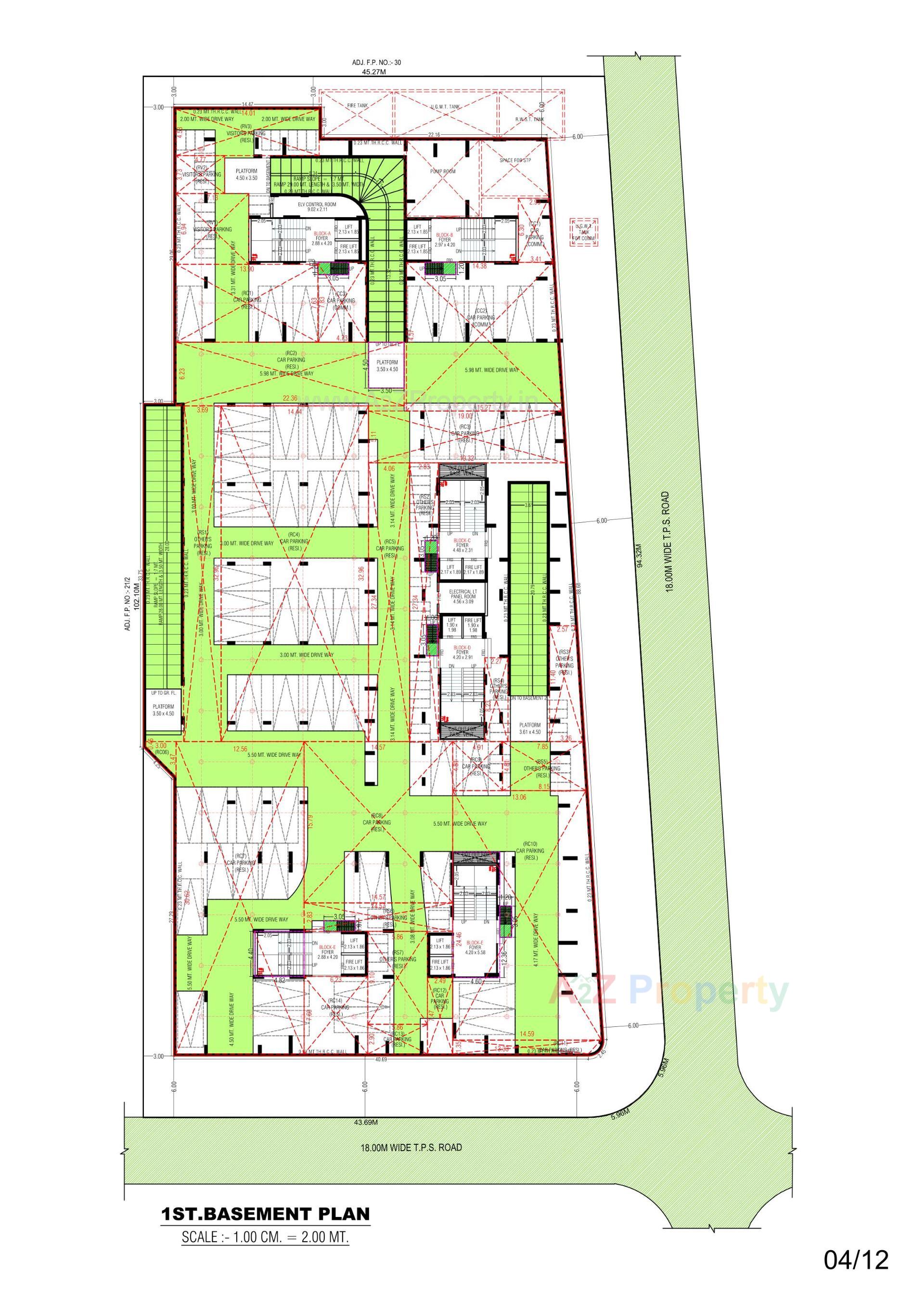 Layout of real estate project Sun Parkwest located at Shela, Ahmedabad, Gujarat