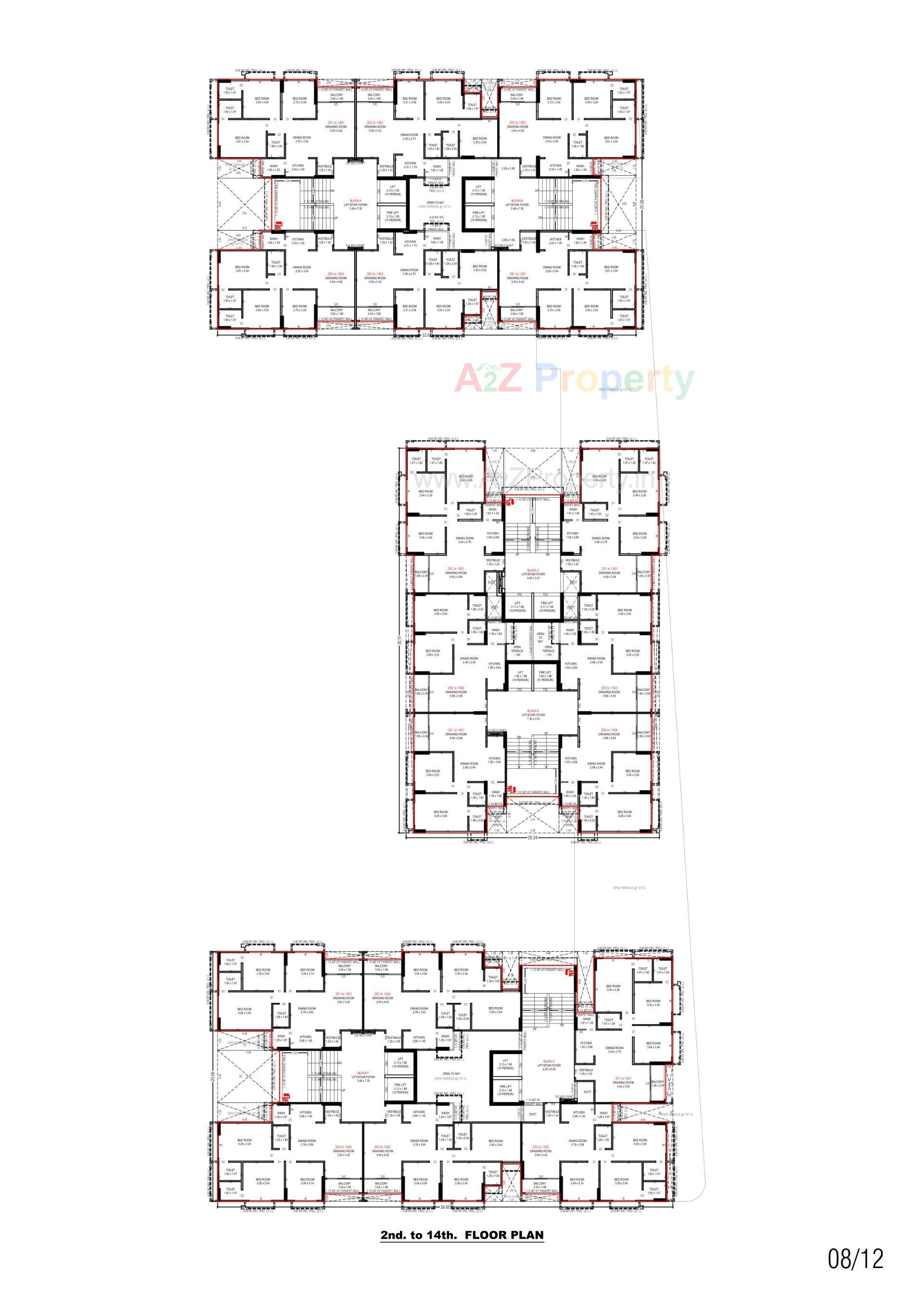 Layout of real estate project Sun Parkwest located at Shela, Ahmedabad, Gujarat