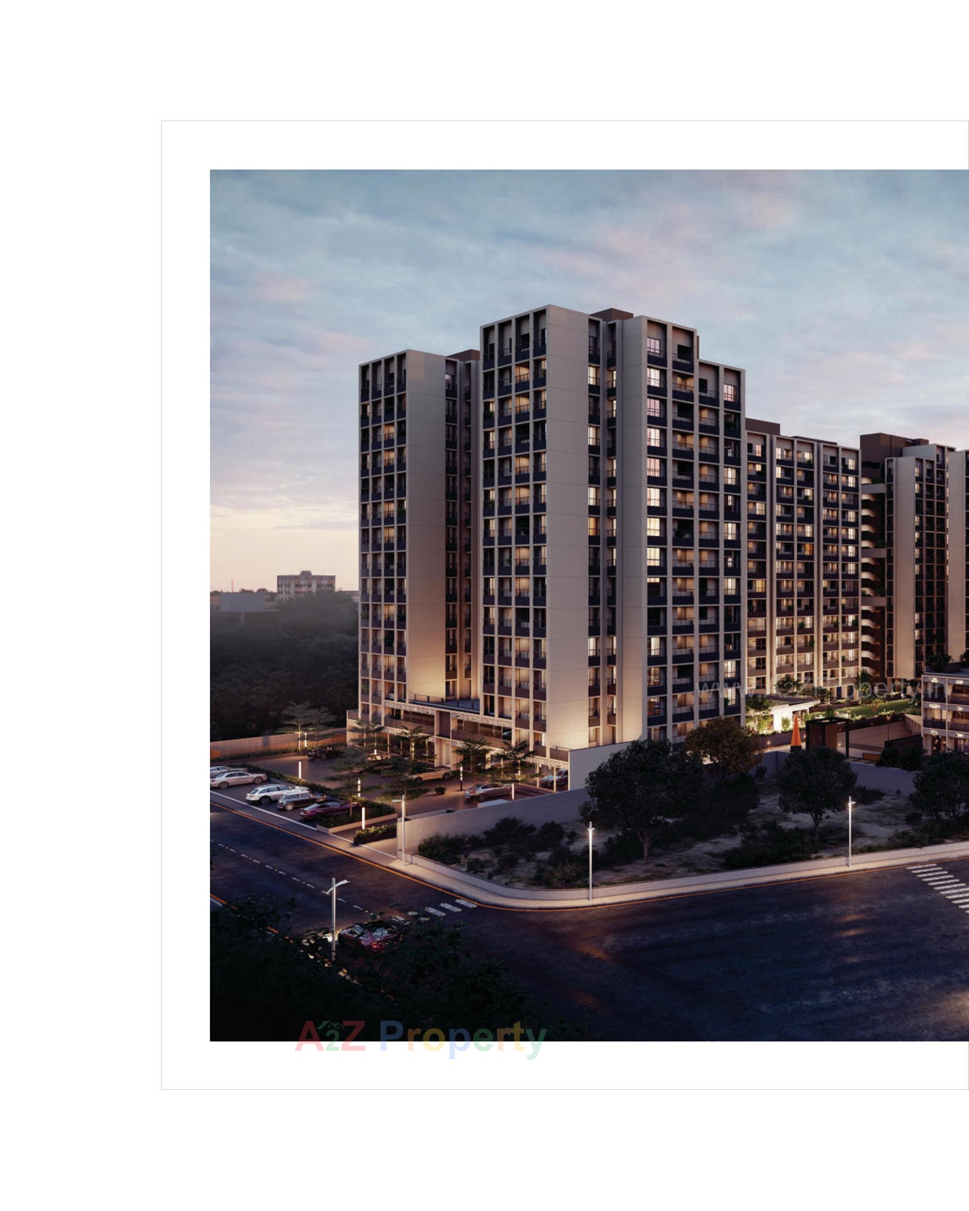 3D Elevation of real estate project Sun Rising Homes located at Jagatpur, Ahmedabad, Gujarat