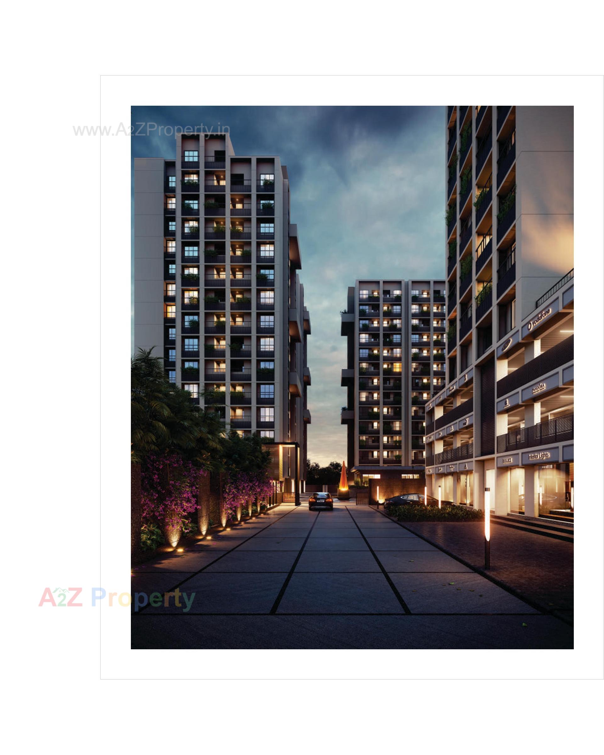 3D Elevation of real estate project Sun Rising Homes located at Jagatpur, Ahmedabad, Gujarat