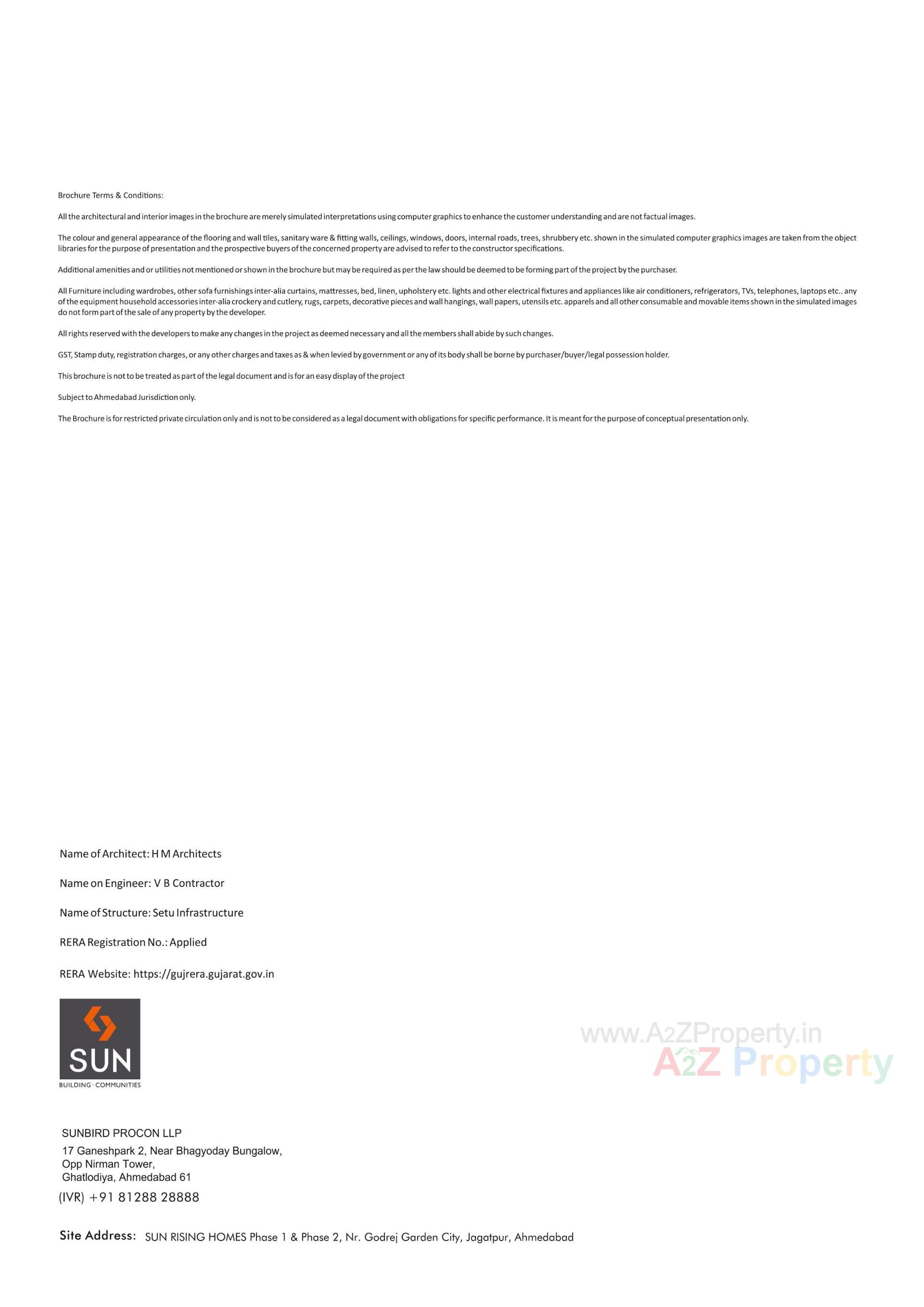  of real estate project Sun Rising Homes located at Jagatpur, Ahmedabad, Gujarat