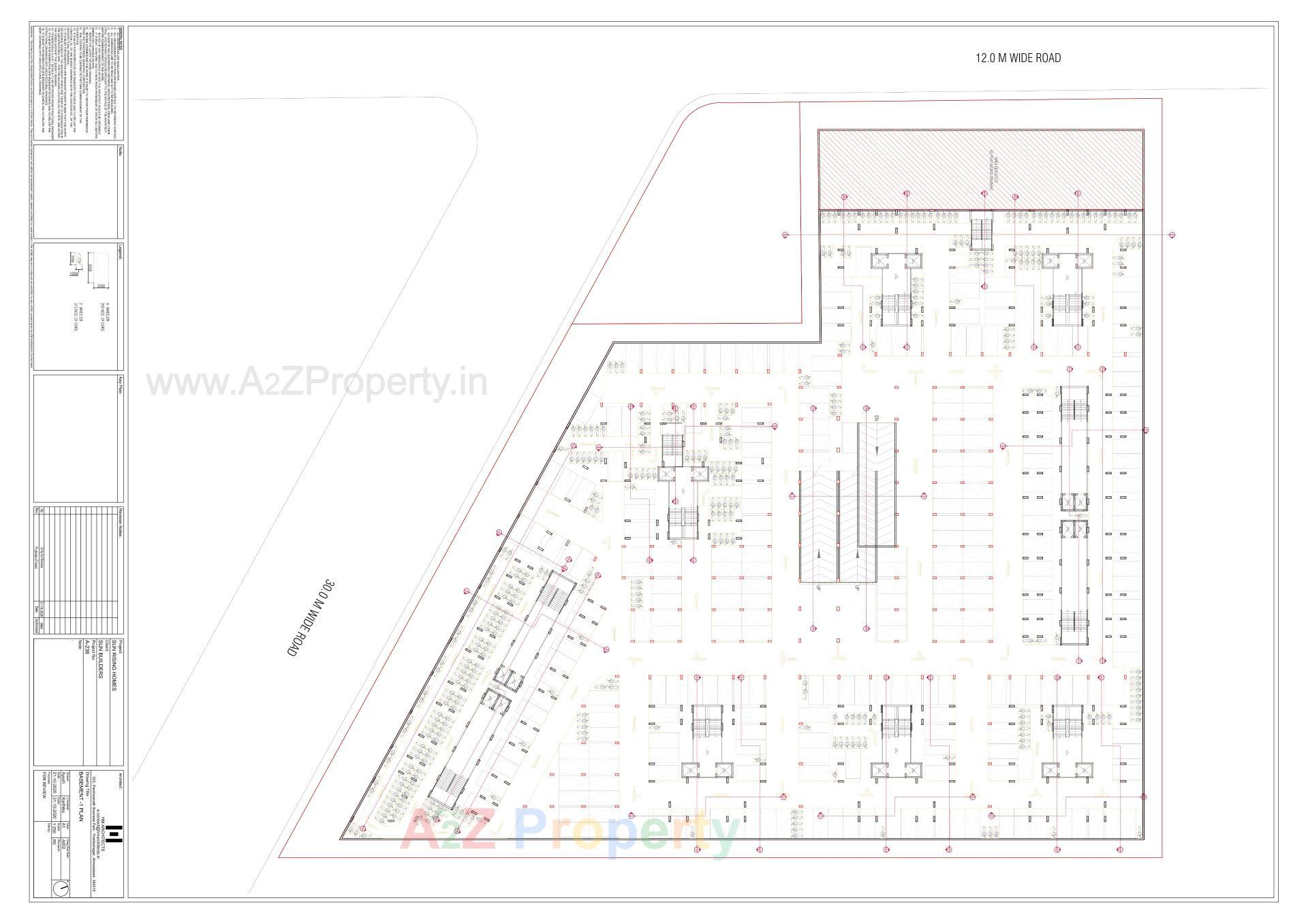 Layout of real estate project Sun Rising Homes located at Jagatpur, Ahmedabad, Gujarat