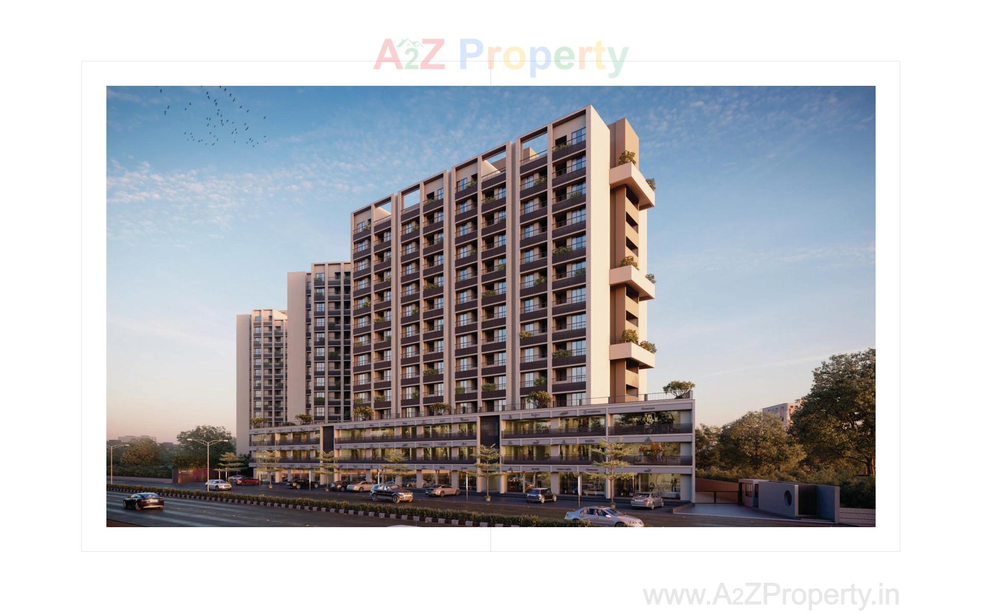 3D Elevation of real estate project Sun Rising Homes located at Jagatpur, Ahmedabad, Gujarat