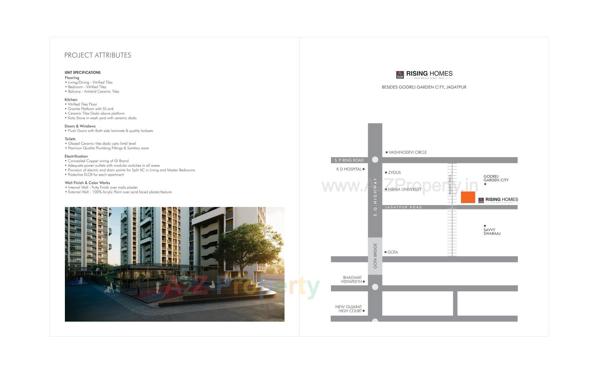  of real estate project Sun Rising Homes located at Jagatpur, Ahmedabad, Gujarat