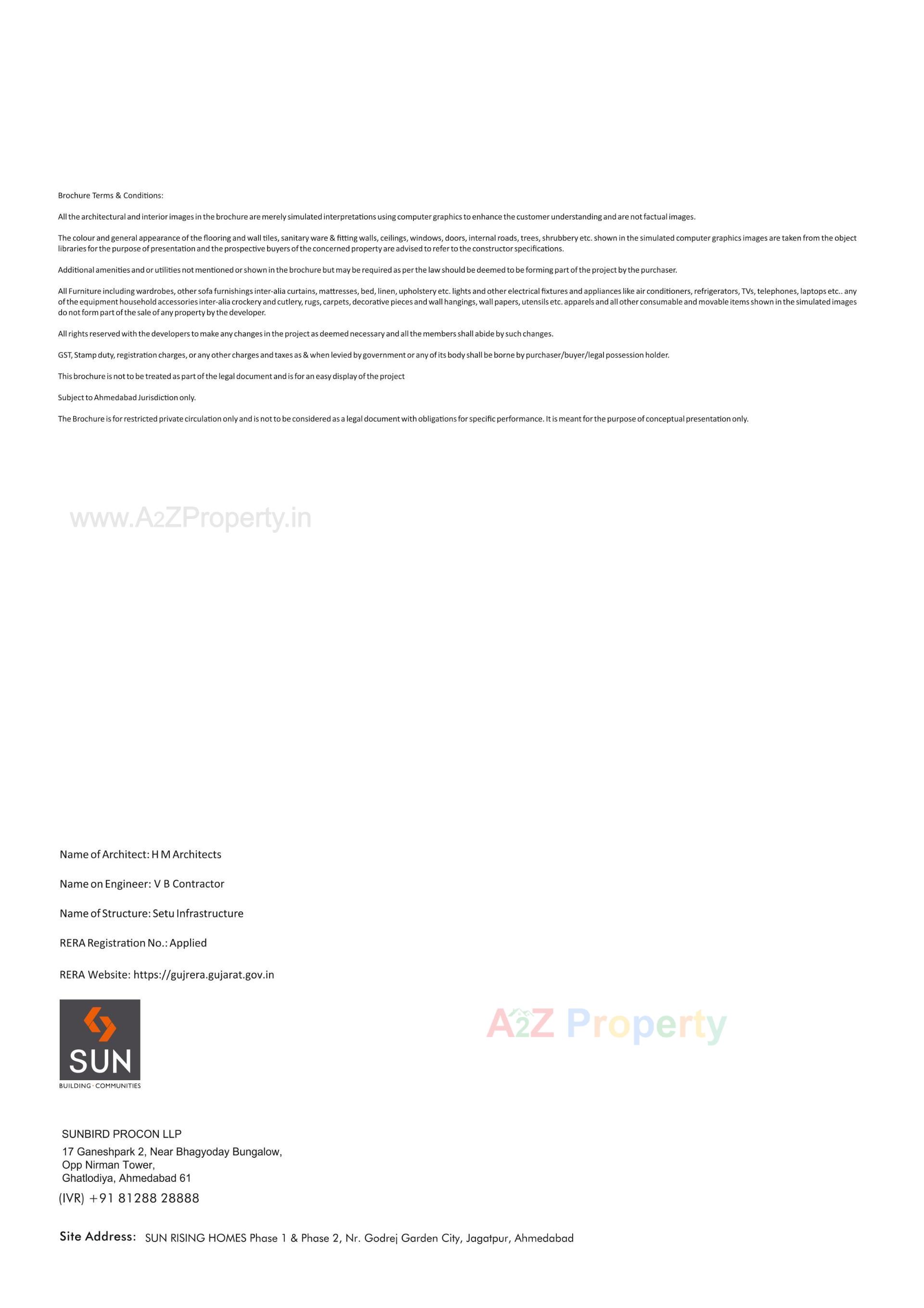  of real estate project Sun Rising Homes located at Jagatpur, Ahmedabad, Gujarat