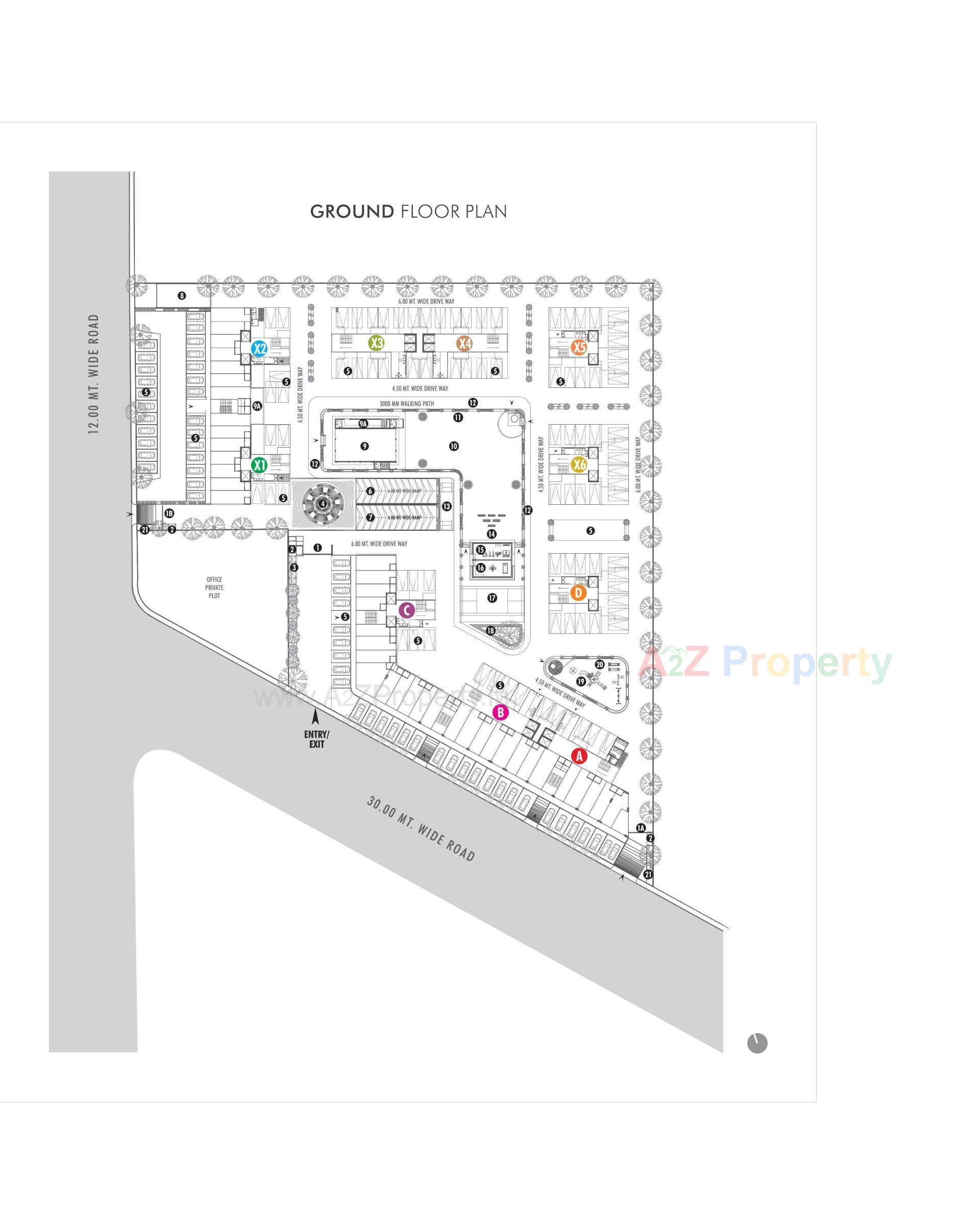 Layout of real estate project Sun Rising Homes located at Jagatpur, Ahmedabad, Gujarat