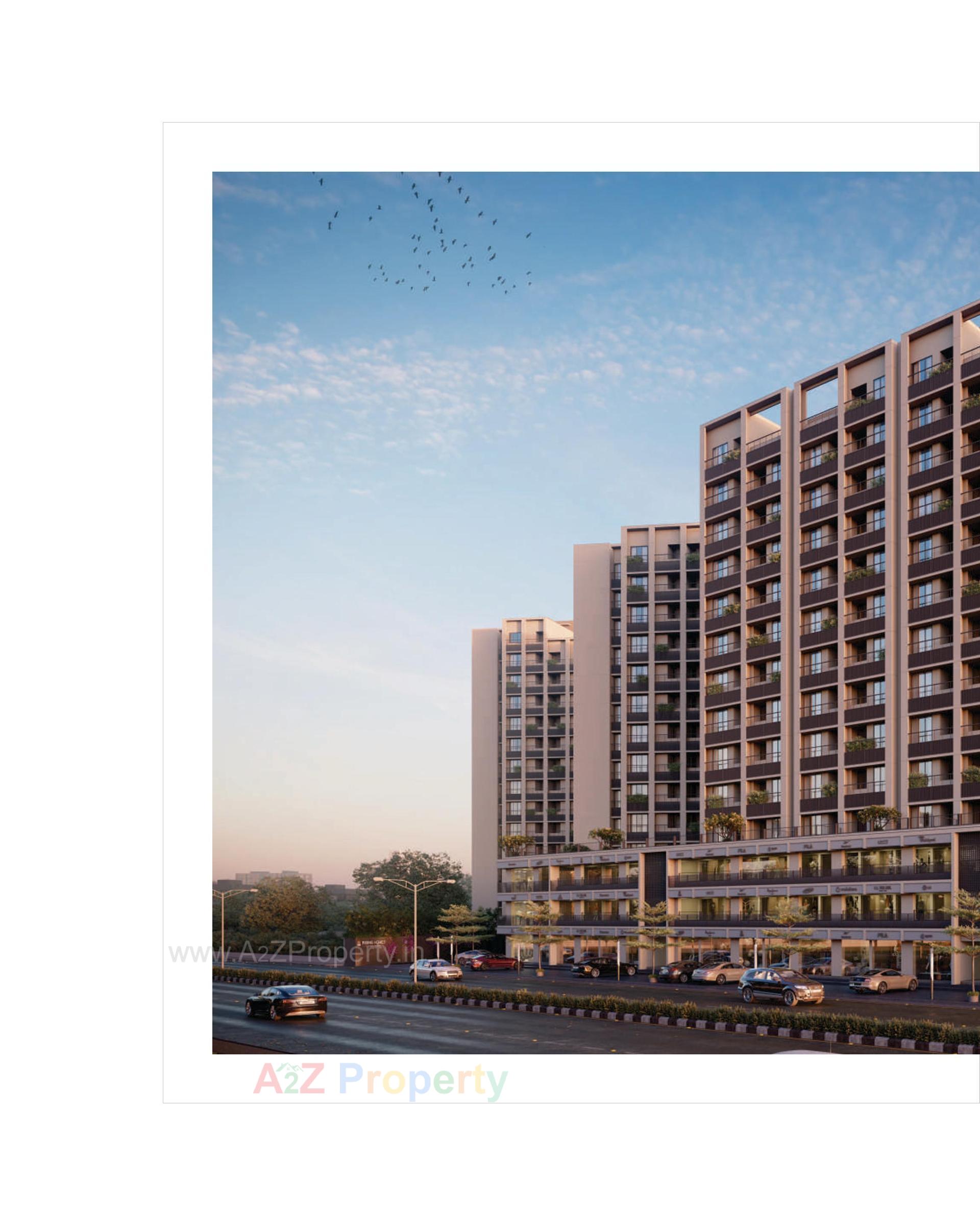 3D Elevation of real estate project Sun Rising Homes located at Jagatpur, Ahmedabad, Gujarat