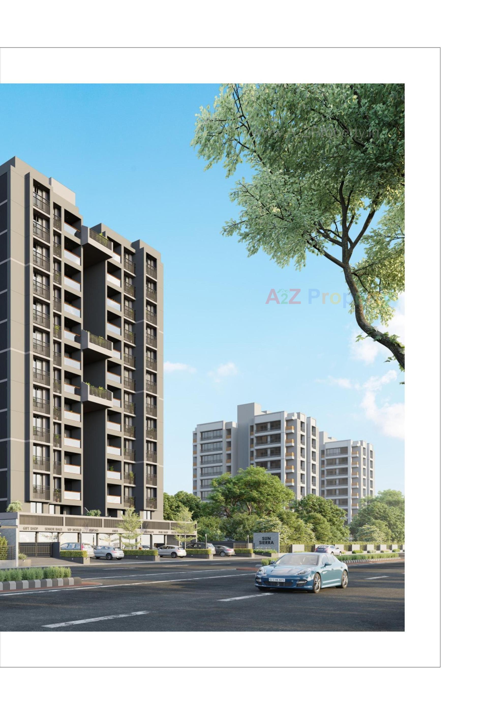 3D Elevation of real estate project Sun Sierra located at Bhadaj, Ahmedabad, Gujarat