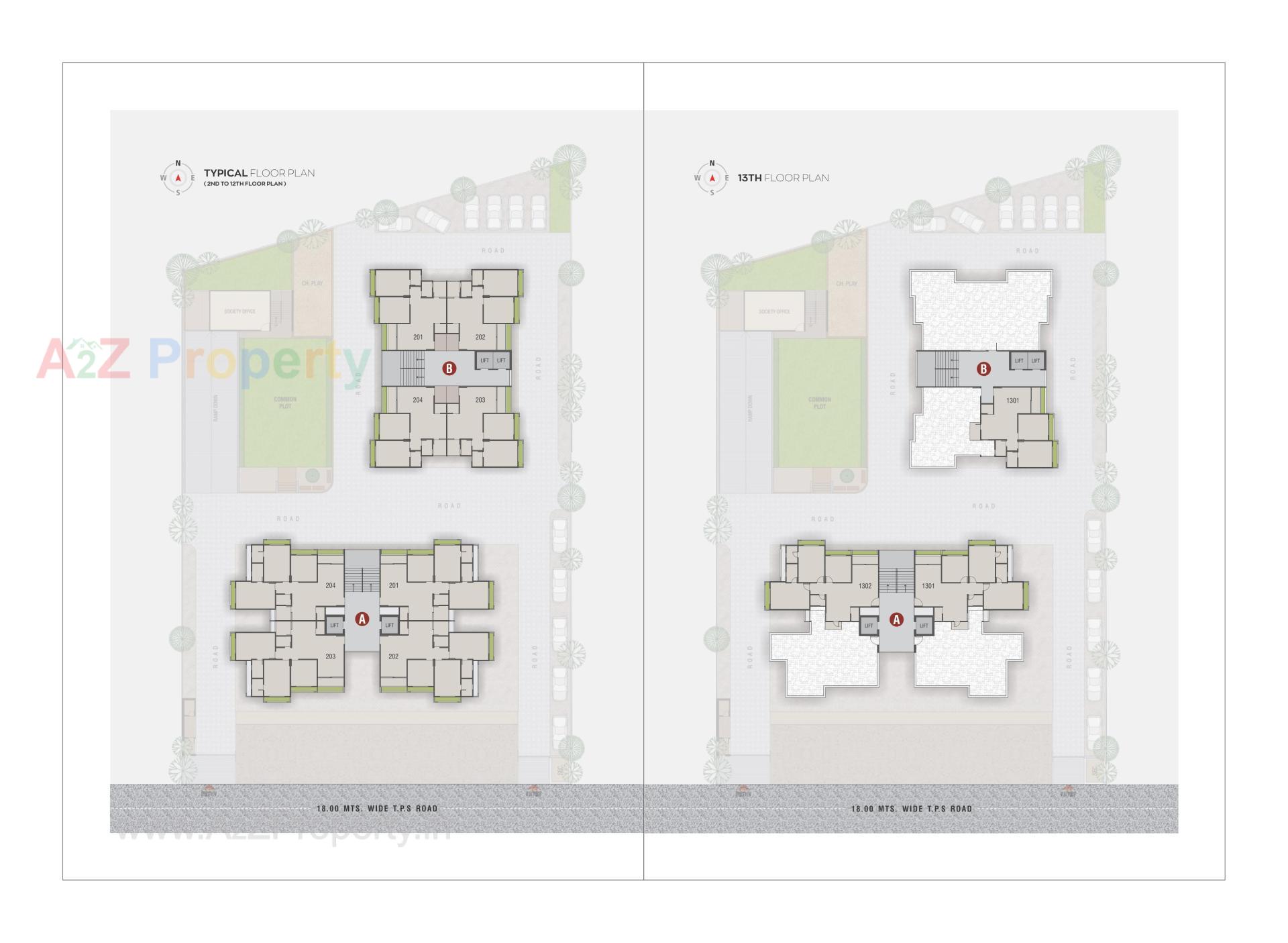 Layout of real estate project Sun Sierra located at Bhadaj, Ahmedabad, Gujarat
