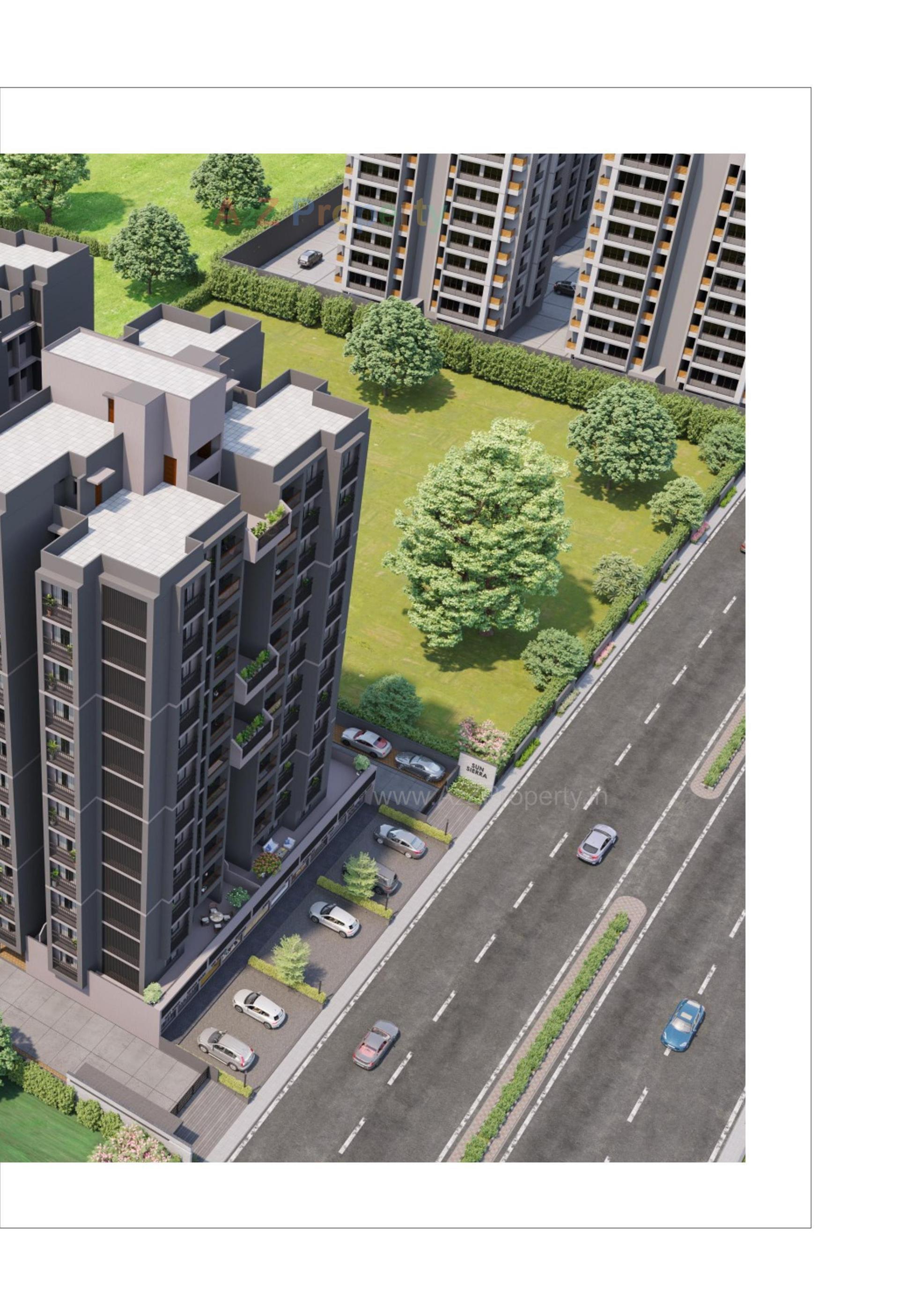 3D Elevation of real estate project Sun Sierra located at Bhadaj, Ahmedabad, Gujarat