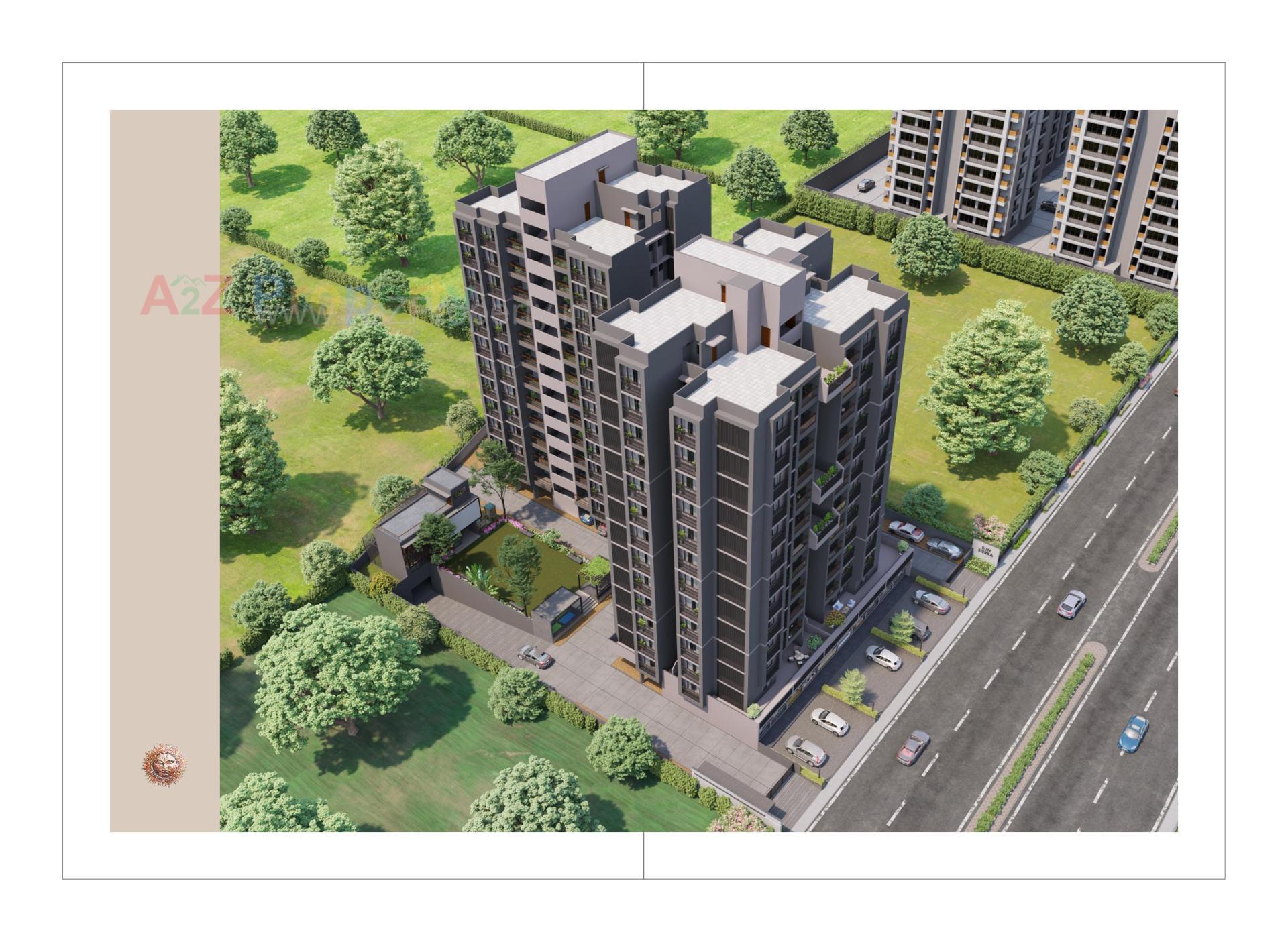 3D Elevation of real estate project Sun Sierra located at Bhadaj, Ahmedabad, Gujarat