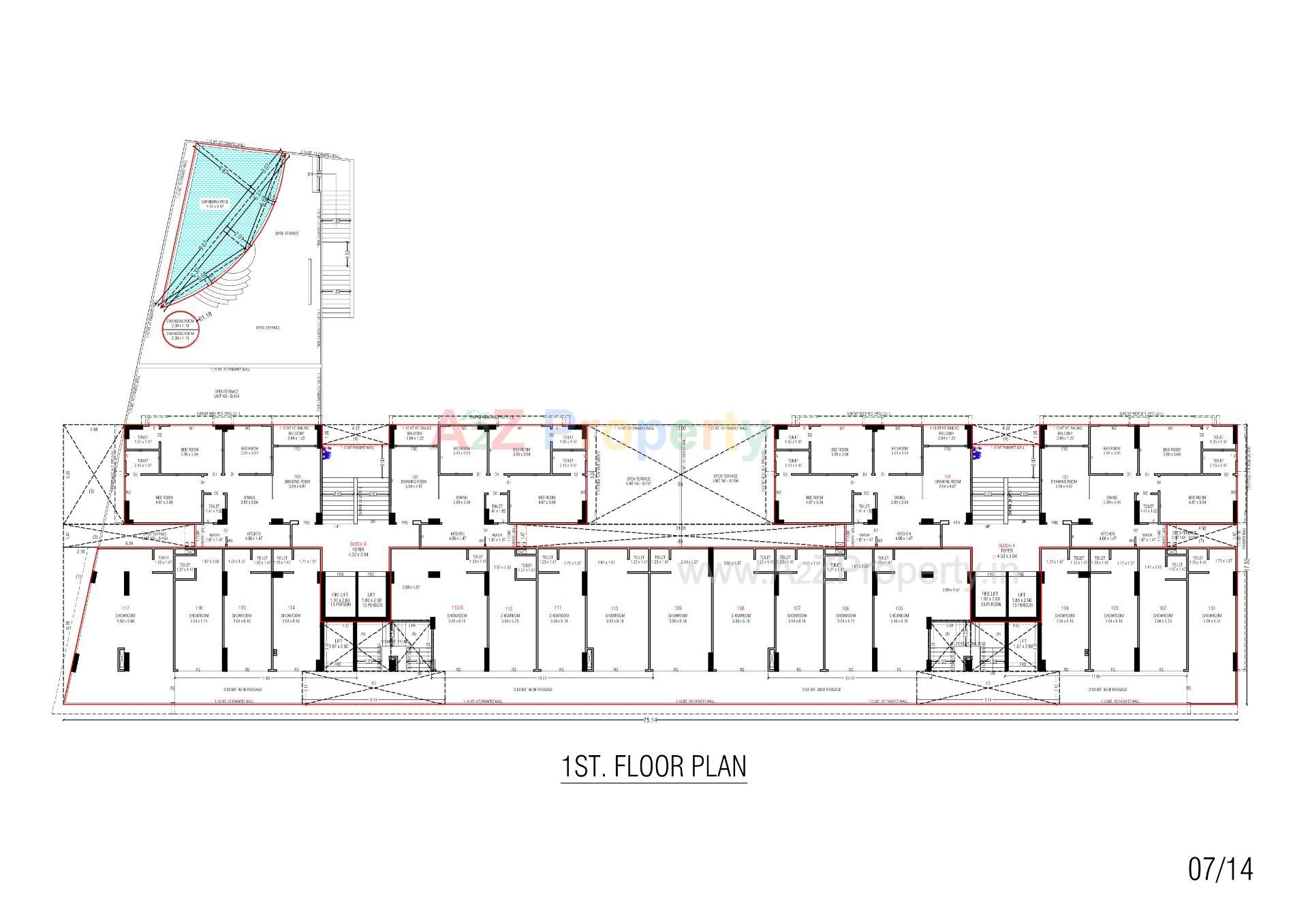 Layout of real estate project Sun Skyview located at Shela, Ahmedabad, Gujarat