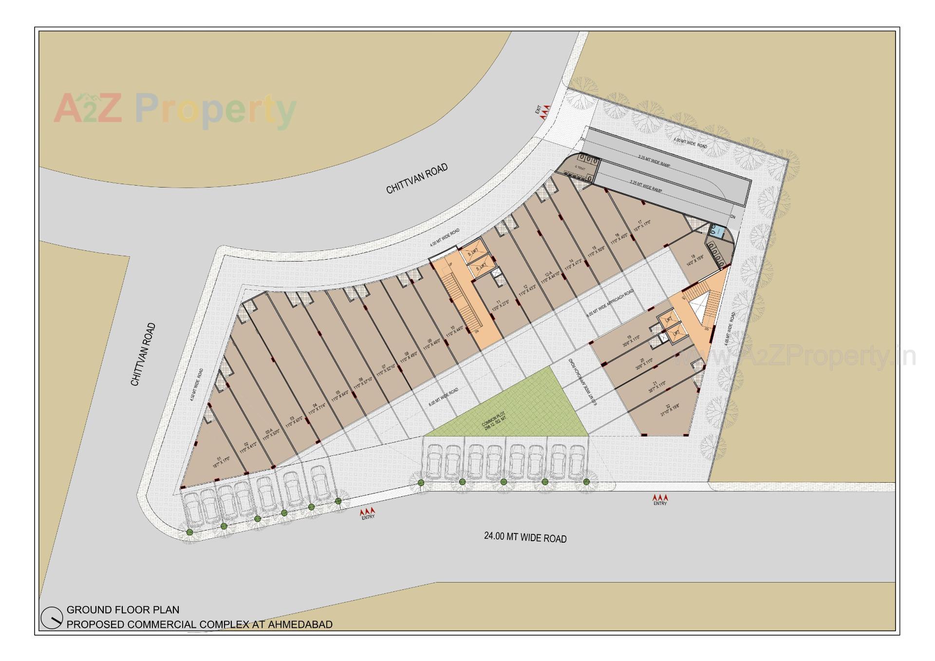 Layout of real estate project Sun South Trade located at Bopal, Ahmedabad, Gujarat