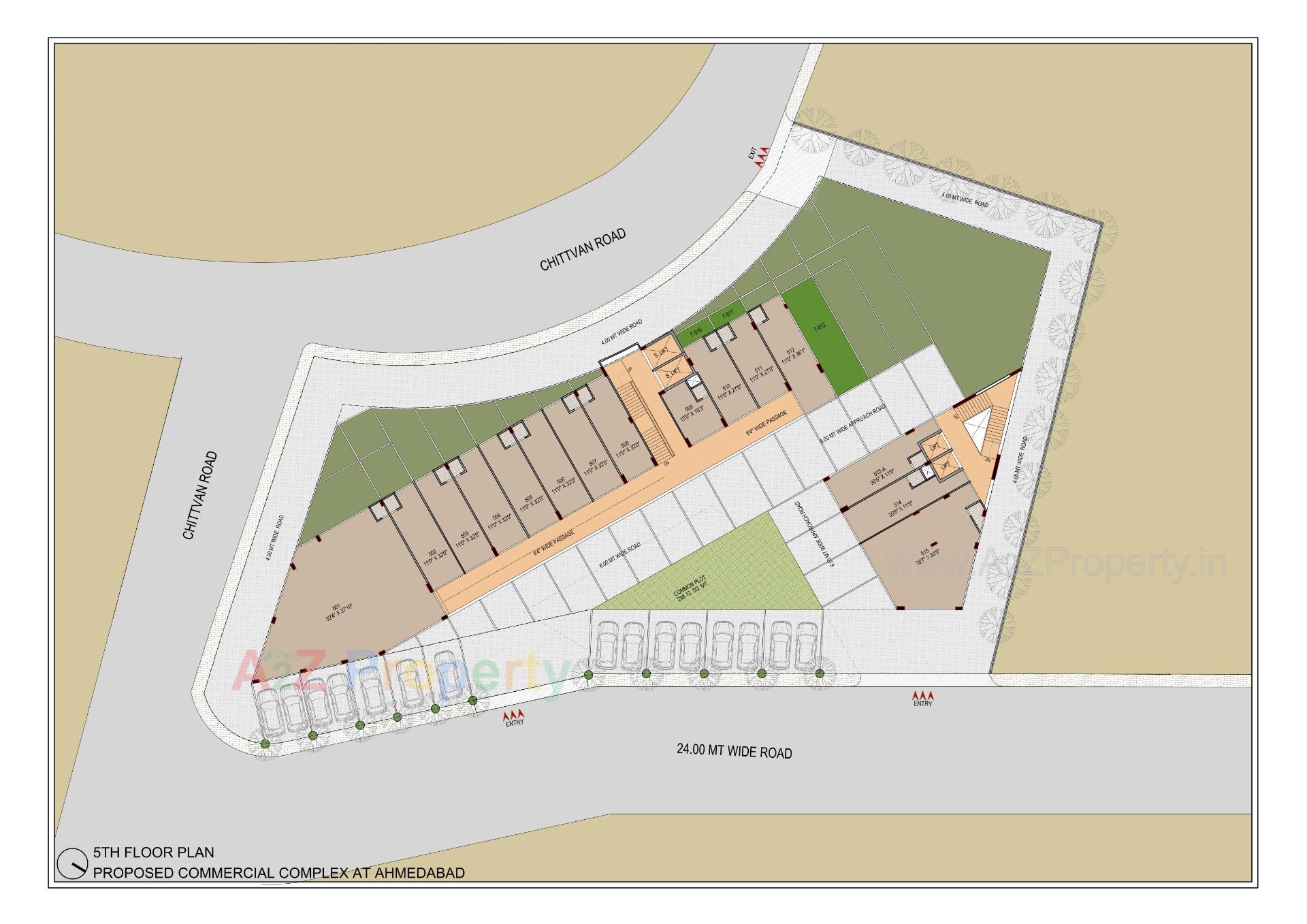 Layout of real estate project Sun South Trade located at Bopal, Ahmedabad, Gujarat