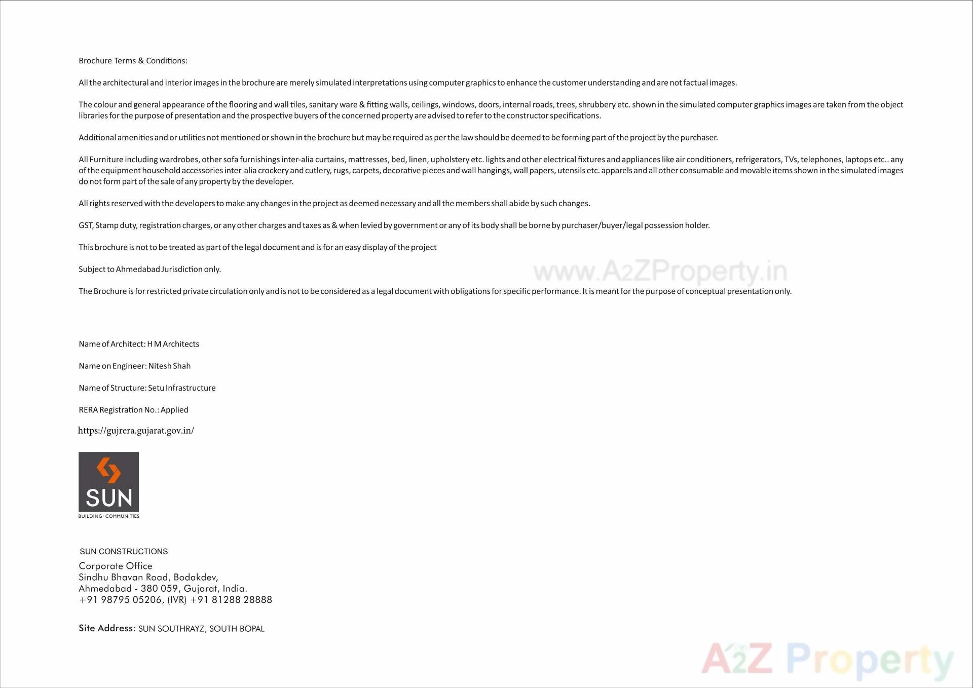  of real estate project Sun Southrayz located at Ghuma, Ahmedabad, Gujarat