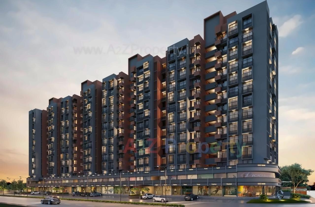 3D Elevation of real estate project Sun Southwinds located at Ghuma, Ahmedabad, Gujarat