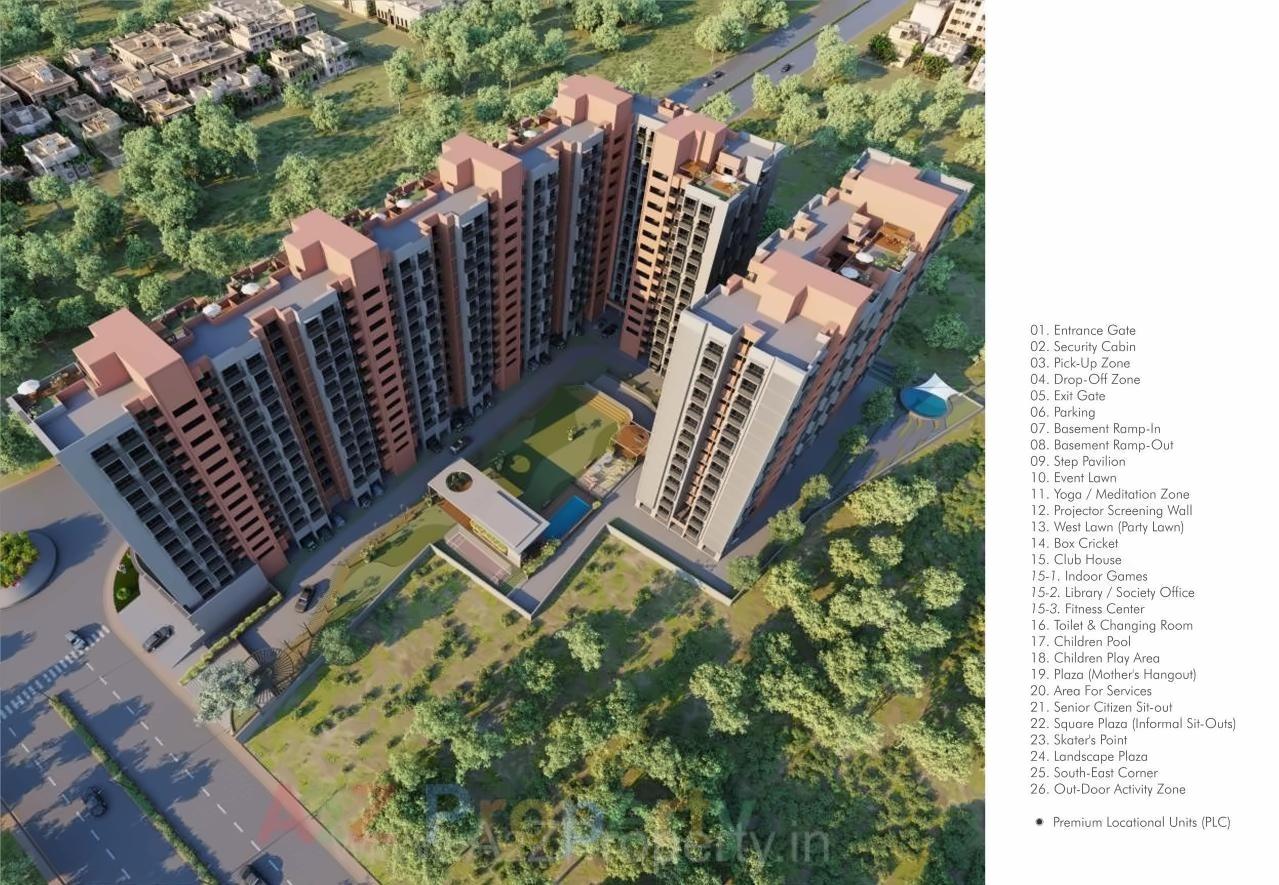 3D Elevation of real estate project Sun Southwinds located at Ghuma, Ahmedabad, Gujarat