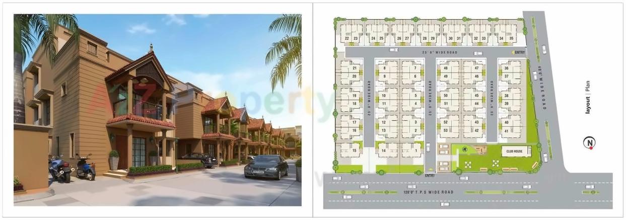 Layout of real estate project Sun Villa Bunglows located at Vastral, Ahmedabad, Gujarat